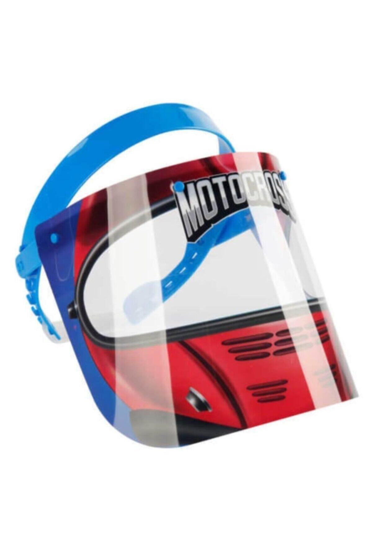 sevram Motocross Erkek Çocuk Oynar Başlıklı Yüz Koruyucu Siperlik Koruma