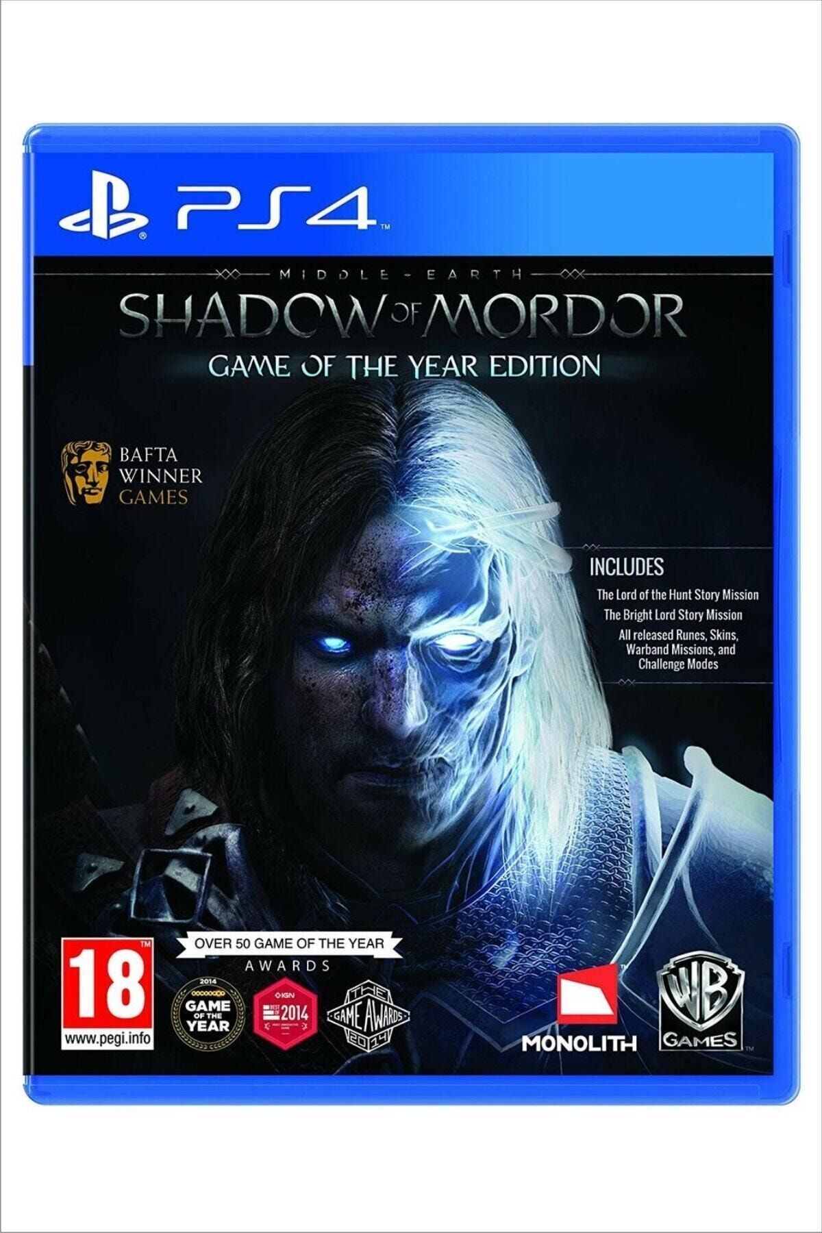 Wb Games Middle Earth Shadow Of Mordor - Gmae Of The Year Edition - Playstation 4 Oyunu