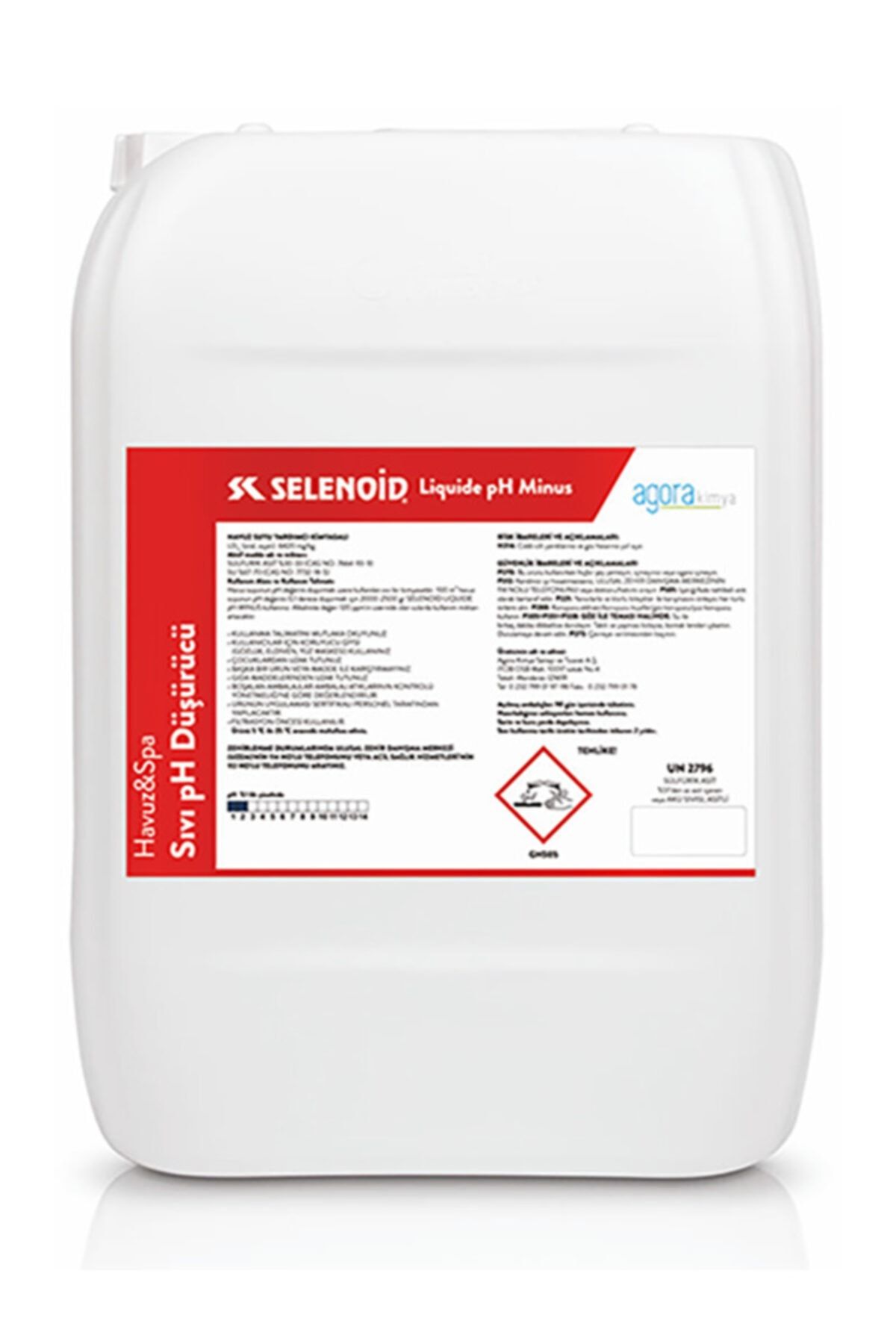 SELONOİD Havuz Suyu Ph Düşürücü Selenoid Liquide Ph (-) 25 Kg