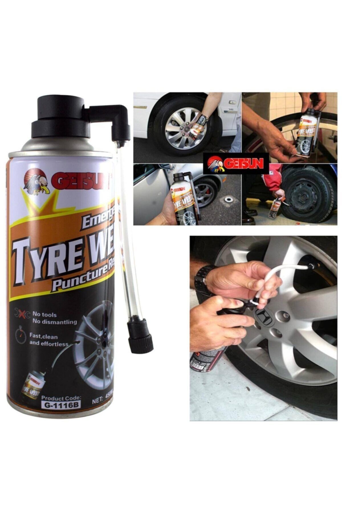 Bifirsat Motosiklet Oto Araç Tekerlek Lastik Tamir Spreyi Tamir Kiti