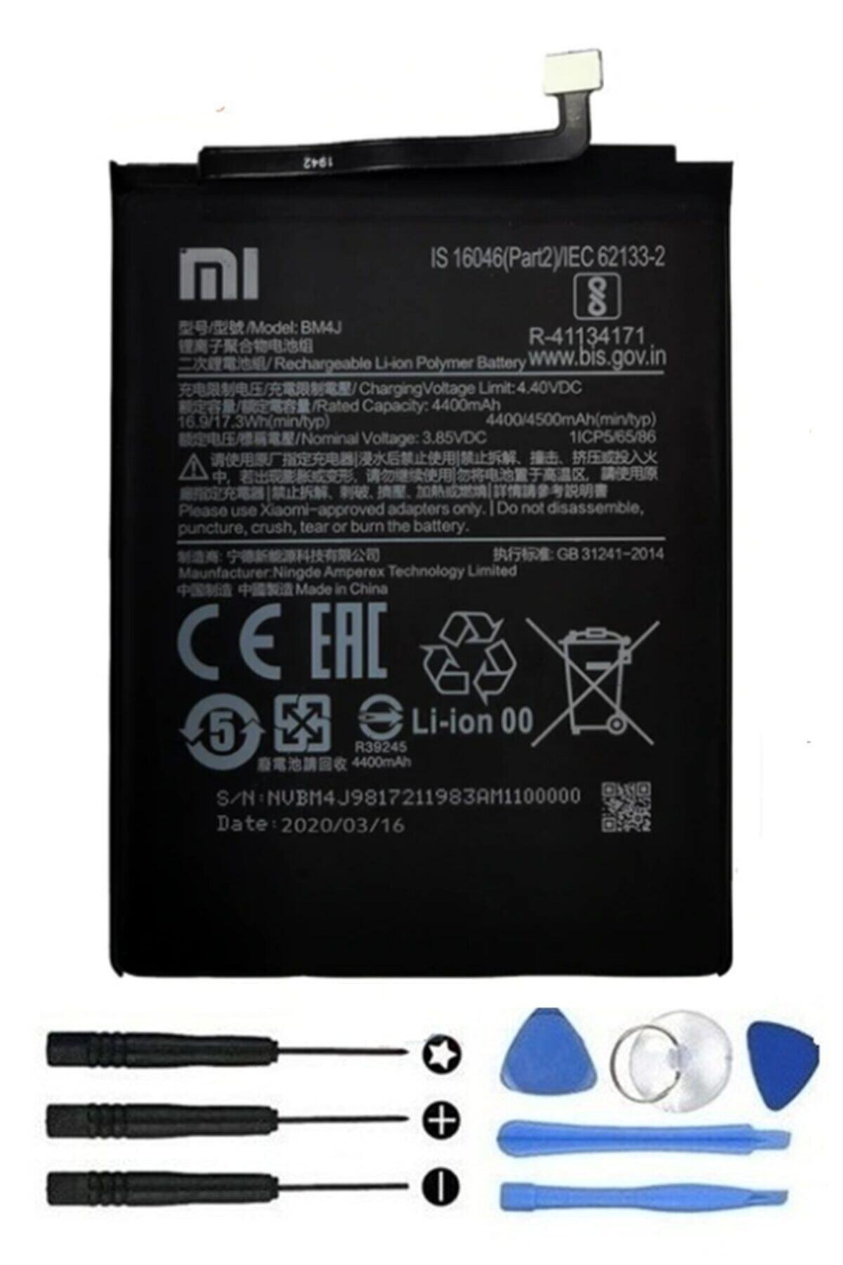 TURANTECH Xiaomi Redmi Note 8 Pro Uyumlu Pil Batarya Bm4j 4500 Mah Tamir Seti