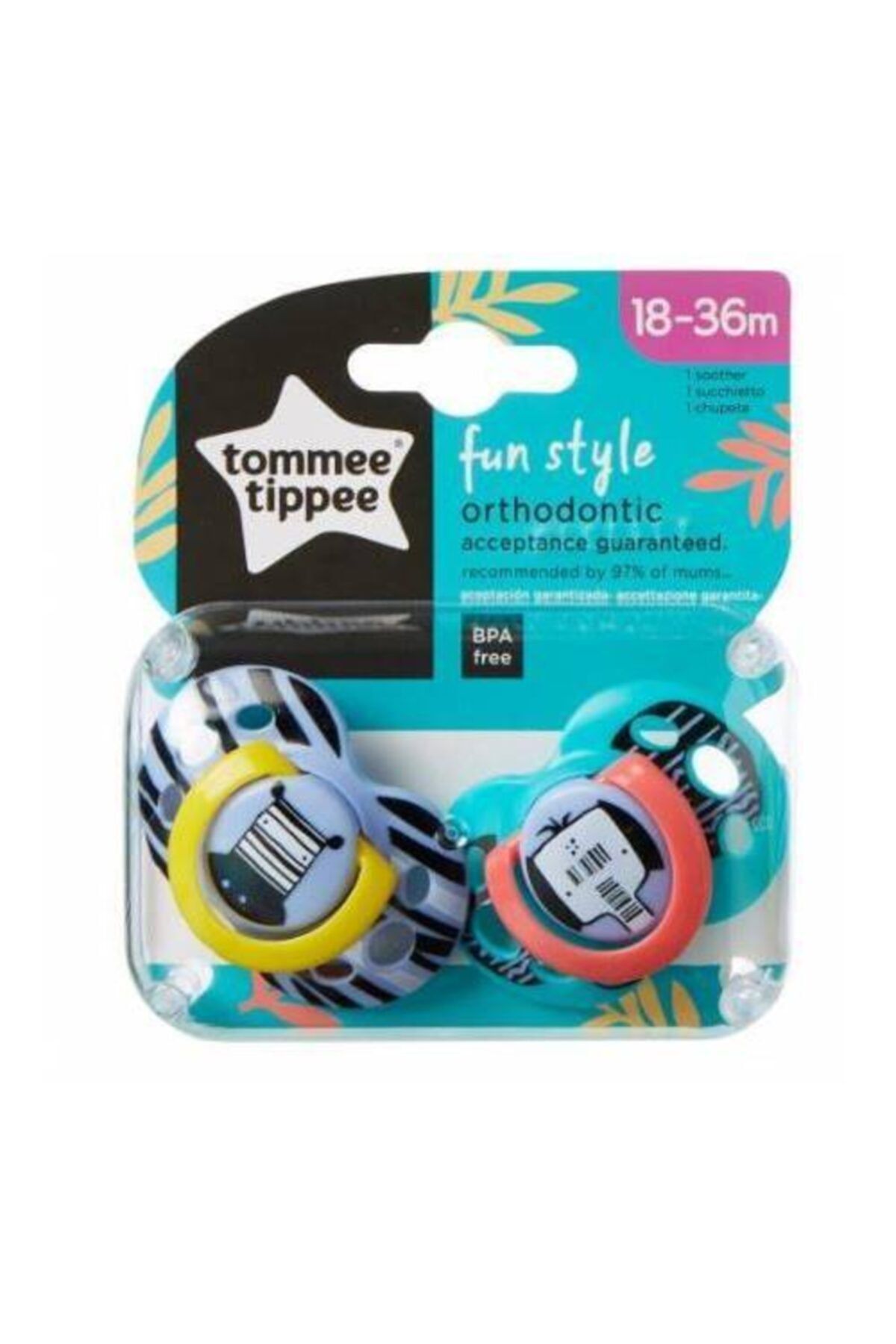 tommee tippee Fun Style Emzik 2 Adet - 18-36 Ay