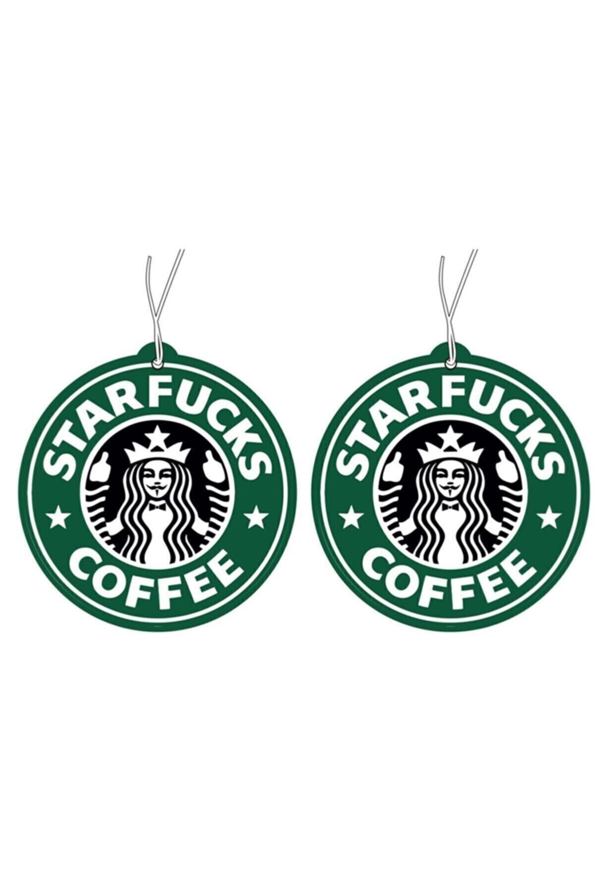 Mad Accessories - Starfucks Parfüm Esanslı Baskılı Ipli Dekoratif Asma Ayna Oto Araç Kokusu