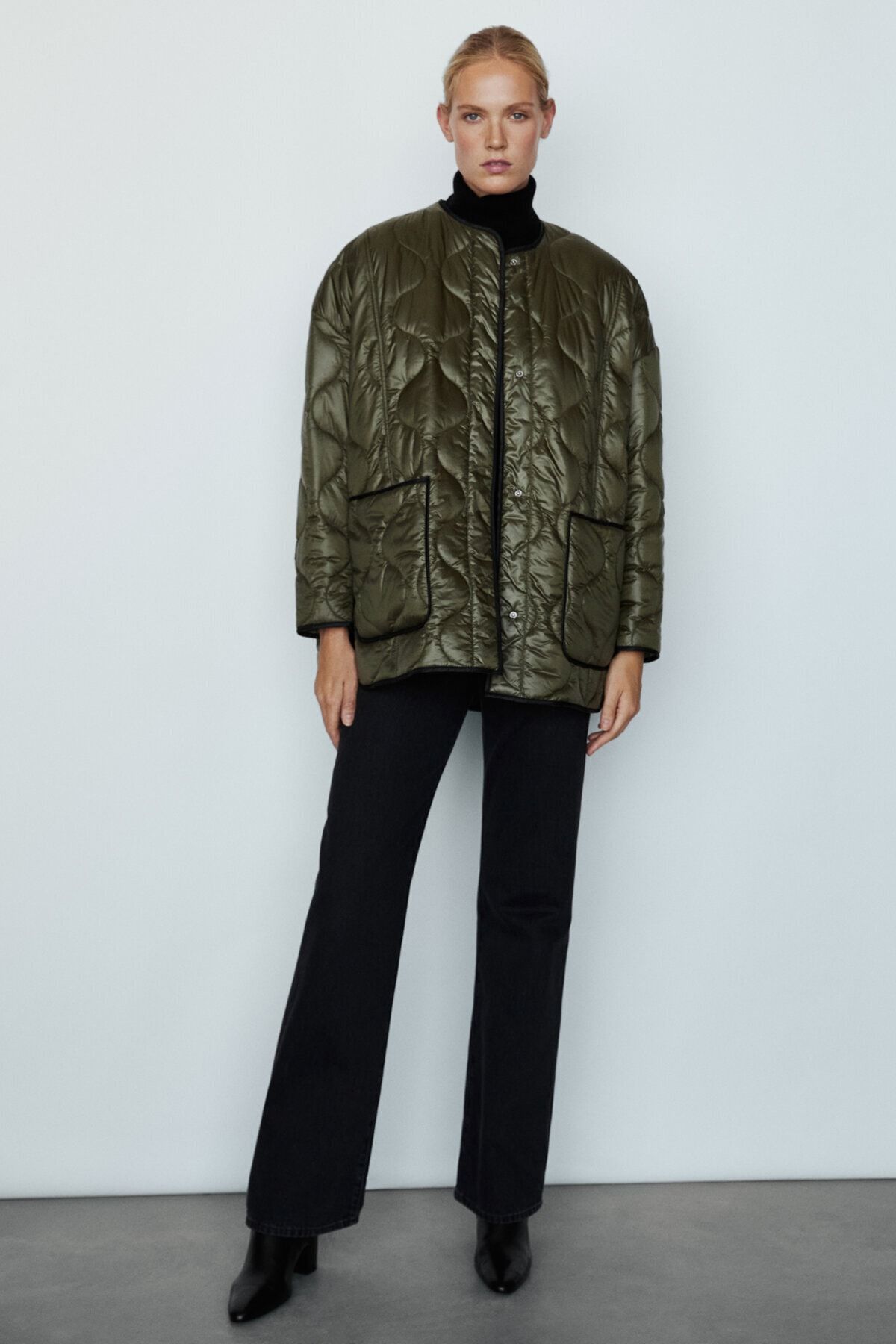 Massimo Dutti Kadın Şişme Mont 06717602