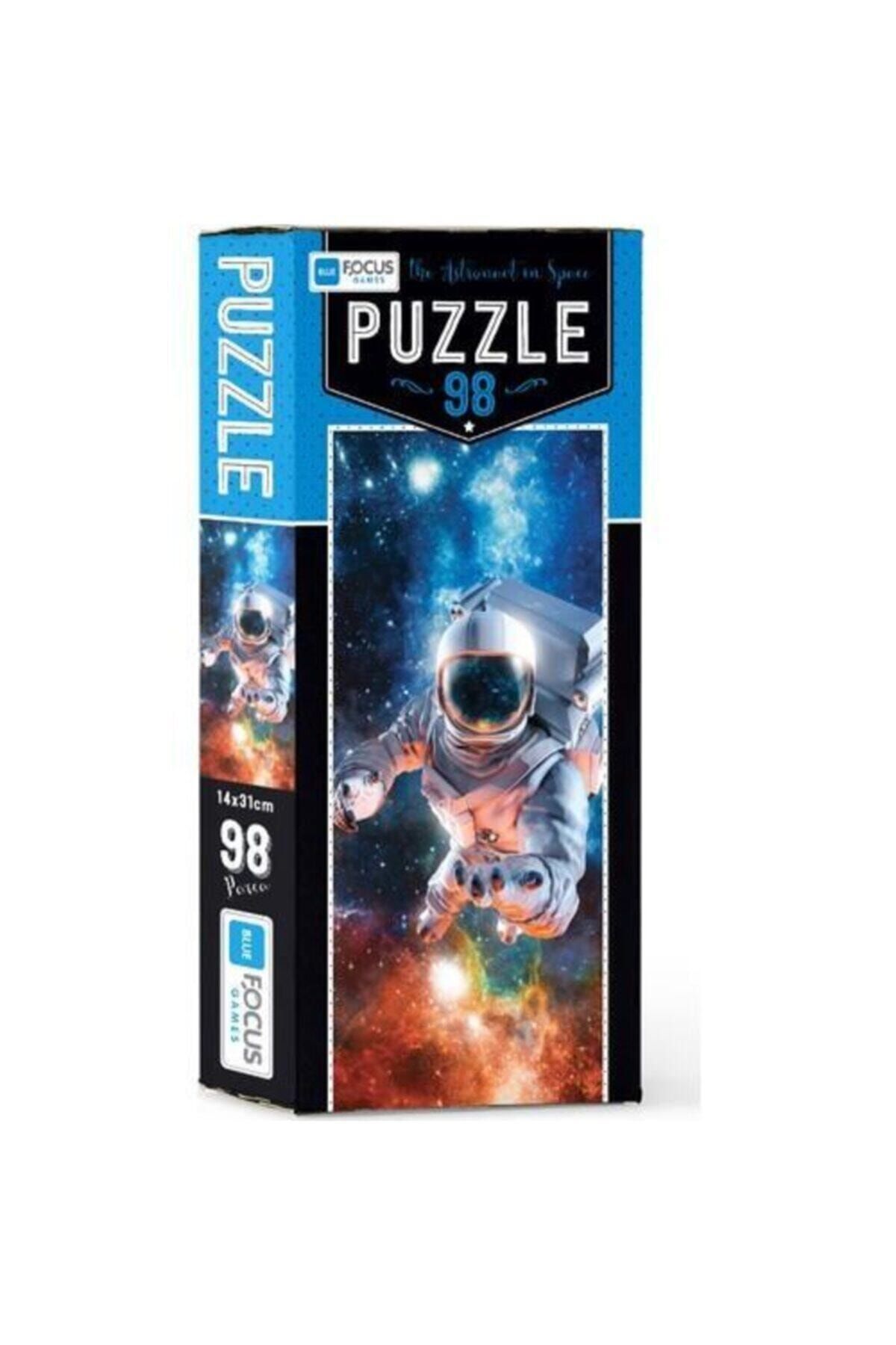 Blue Focus 98 Parça Puzzle - The Astronaut In Space