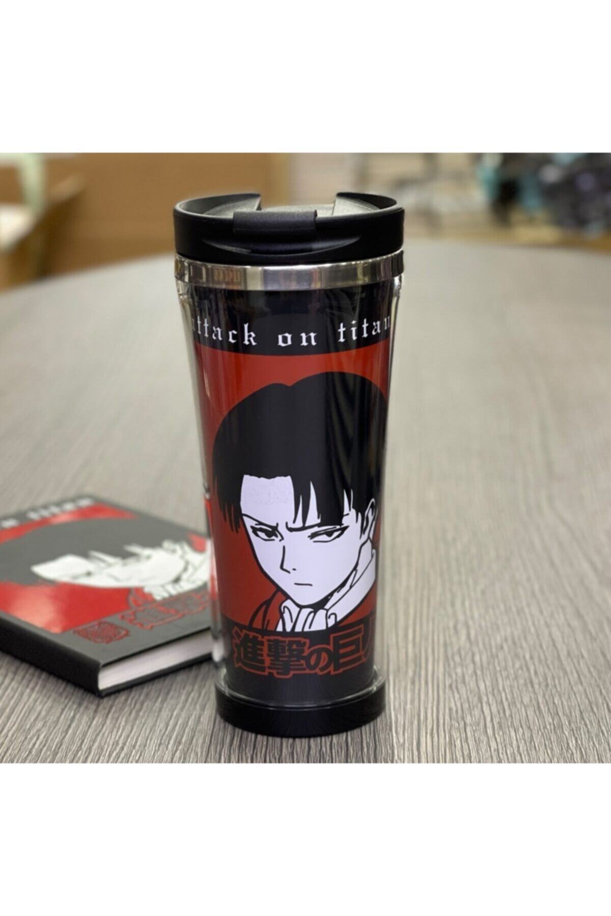 LAVİEN FASHİON Levi Attack On Titan Tasarımlı 400 Ml Kağıt Termos