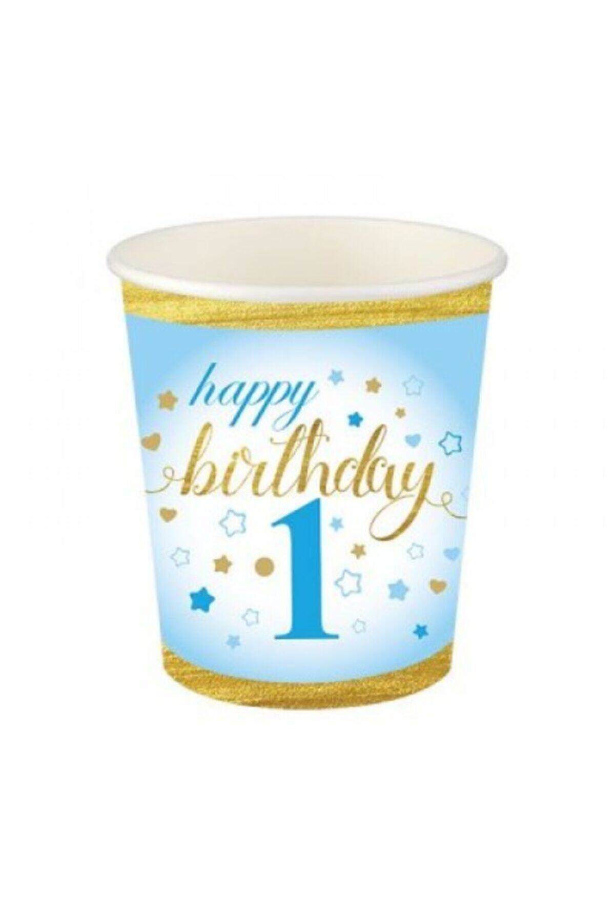 Samur 1 Yaş Mavi Karton Bardak 200c-8oz 8li