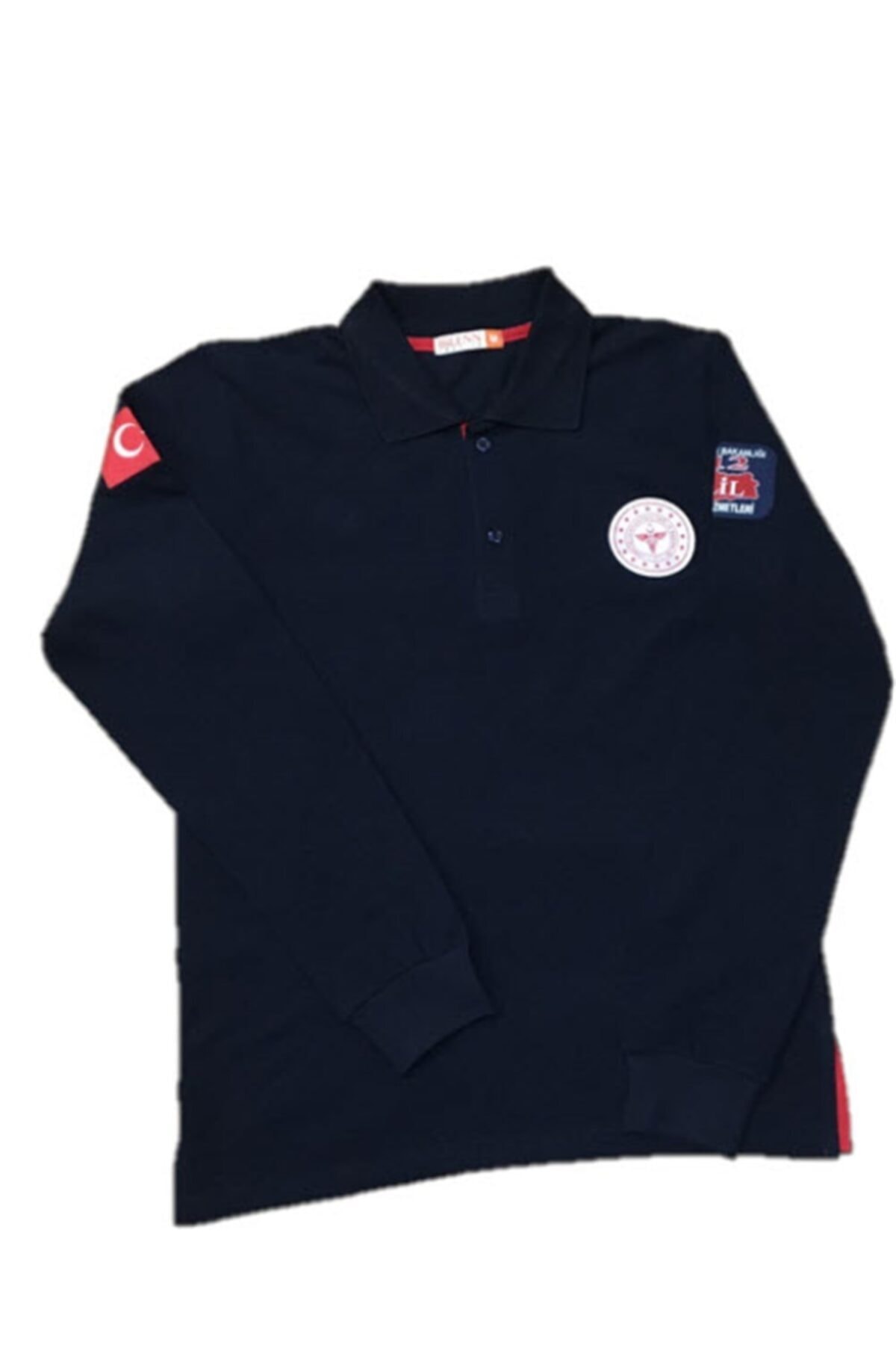 Bilenn Tekstil Lacivert 112 Acil Sağlık Yakalı Sweatshirt