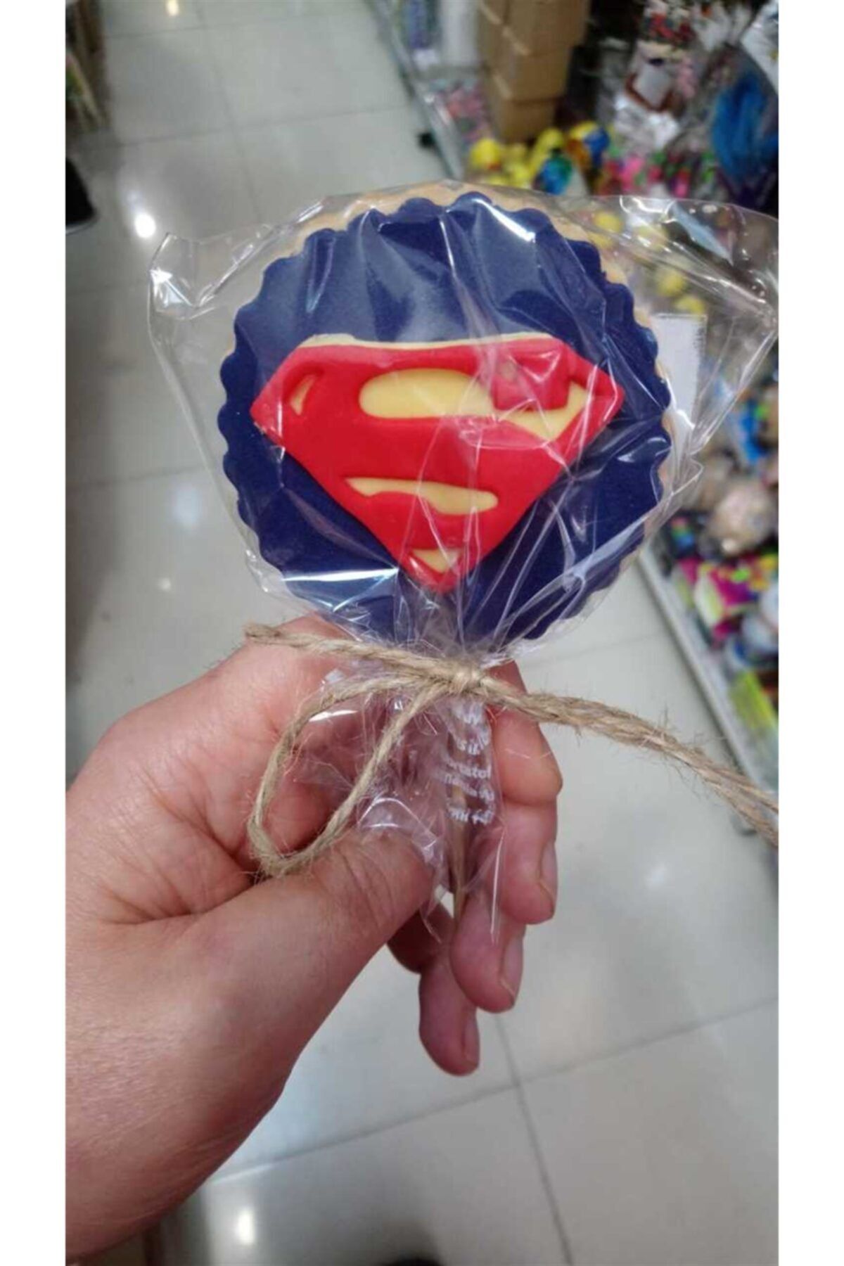 İpek Böceği Şeker Hamurlu Kurabiye Superman 20 Adet