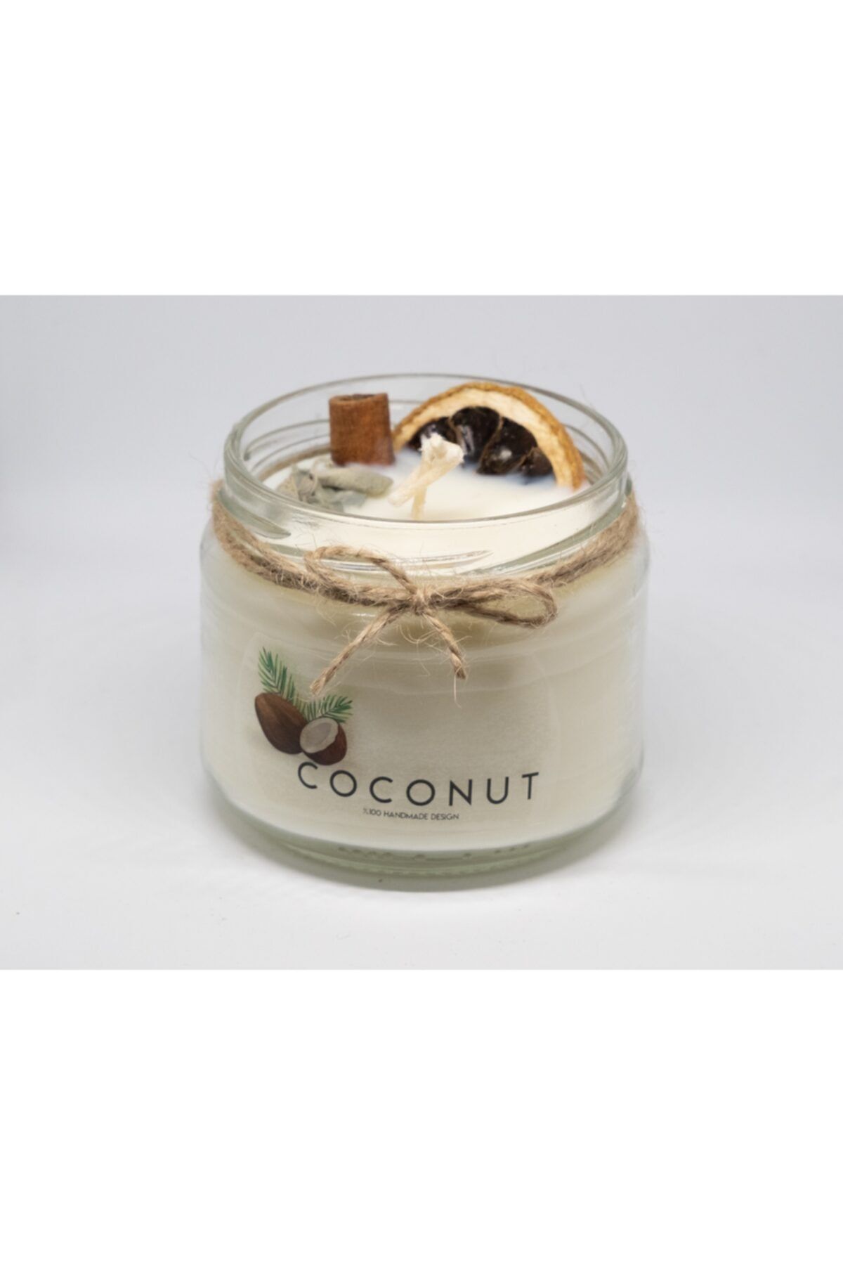 COCONUT HandMadeDesign Doğal Kavanoz Mum
