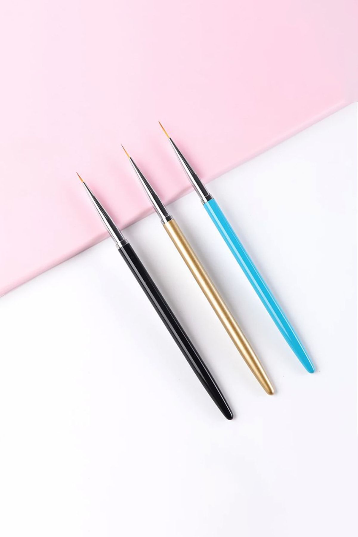 Elea Mor 3'lü Tırnak Süsleme Nail Art Fırça Seti