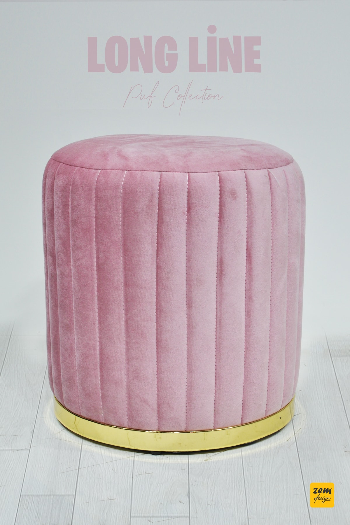 Zem Long Line Pink - Gold Puf