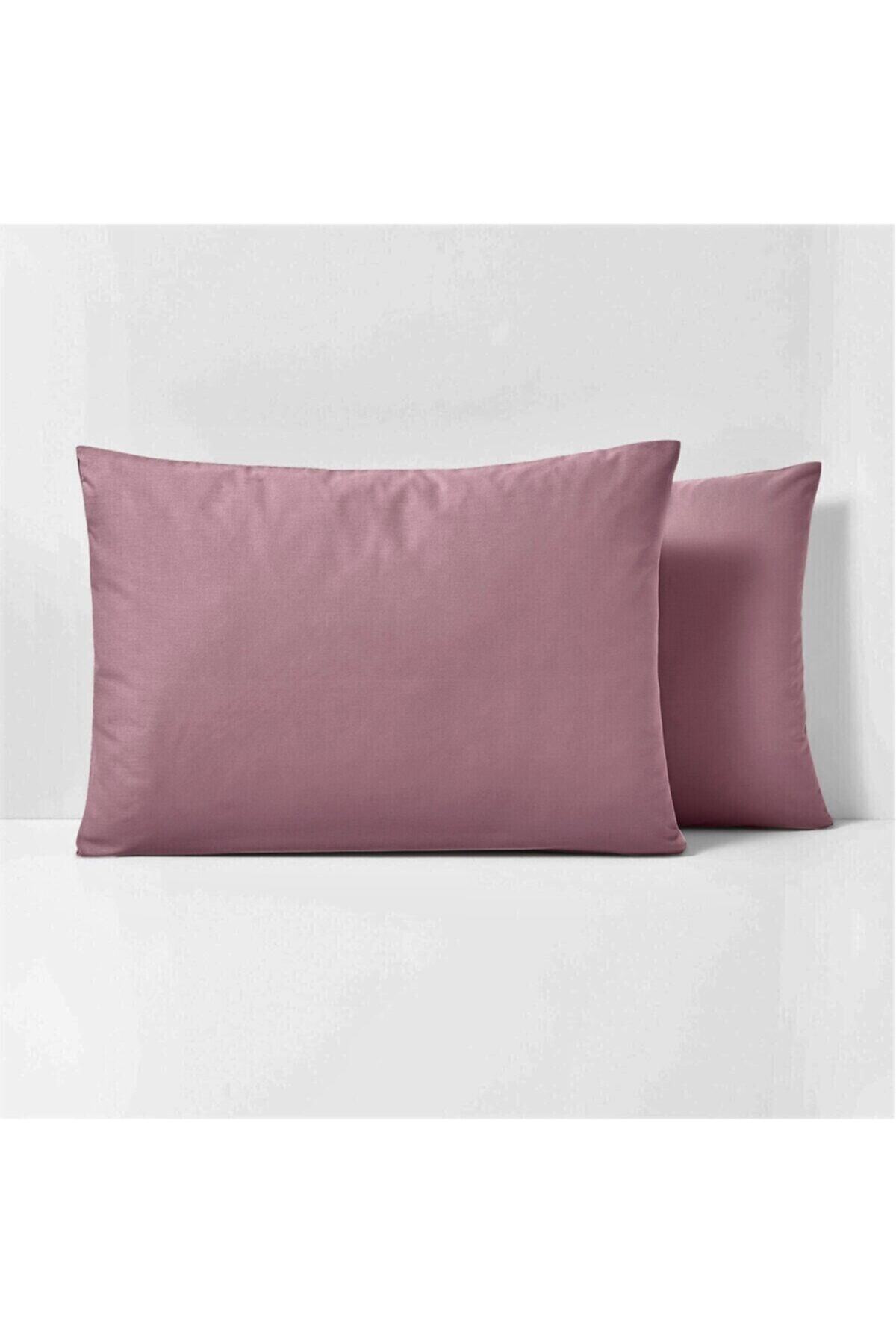 makiteks Maki Pamuklu Saten Lila 2 Adet 50x70 Yastık Kılıfı