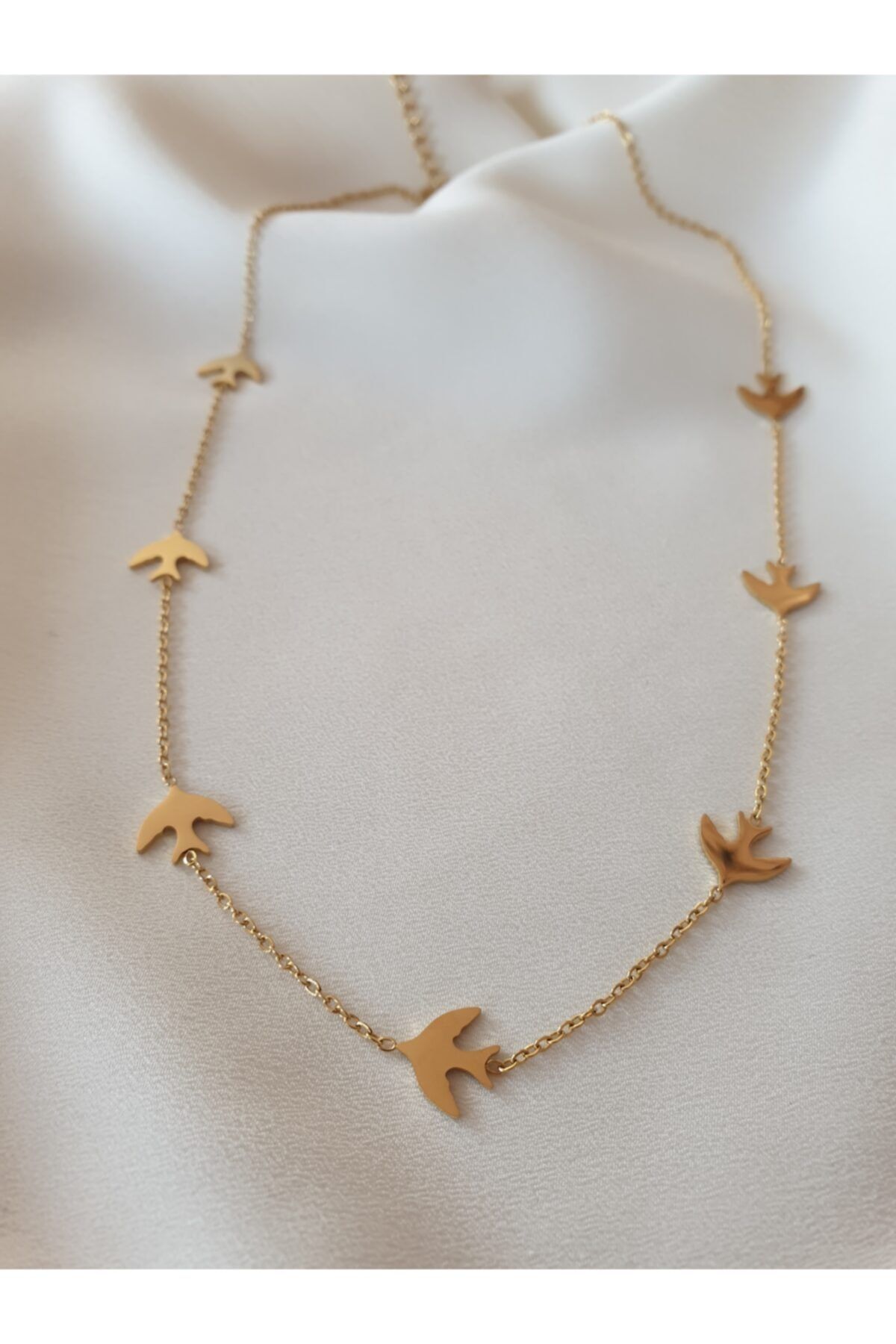 HERCY Gold Kuş Tasarımlı Çelik Kolye