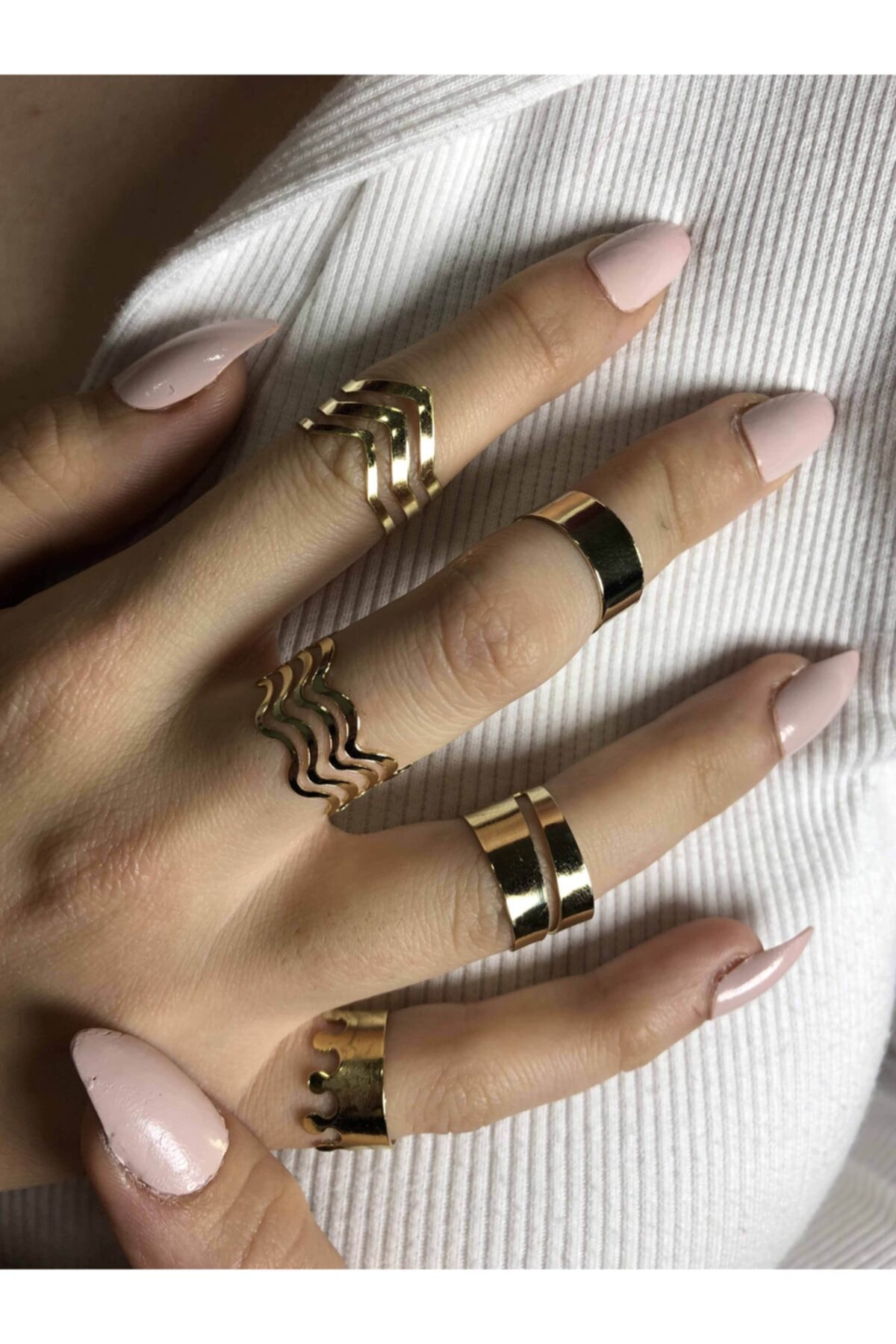 ÖmercikAccessories 5'li Ayarlanabilir Eklem Yüzüğü Set