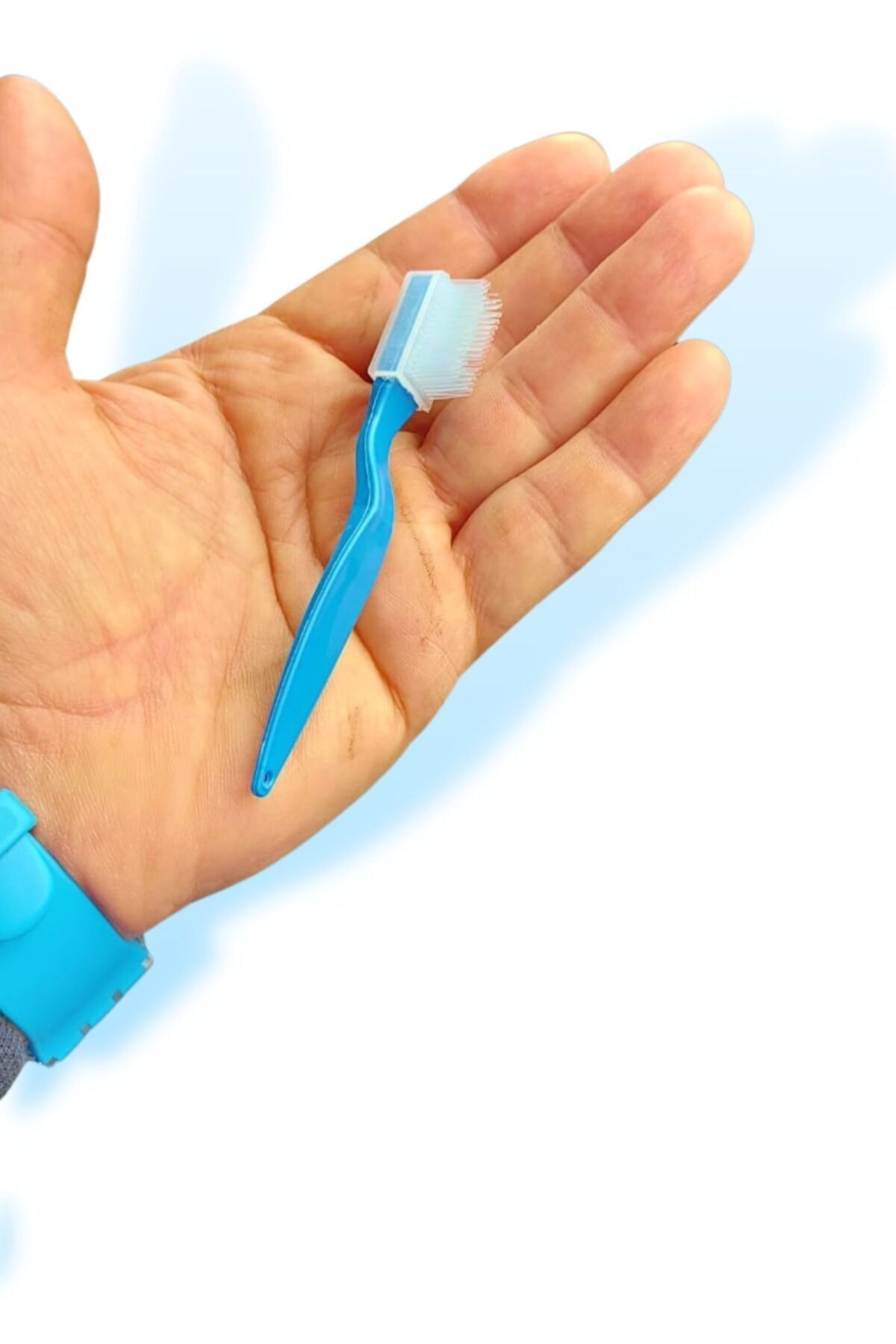 EASYBRUSH Kendinden Macunlu Mini Cep Tipi Diş Fırçası 250 Li -10 Adet Kolonya Hediyeli