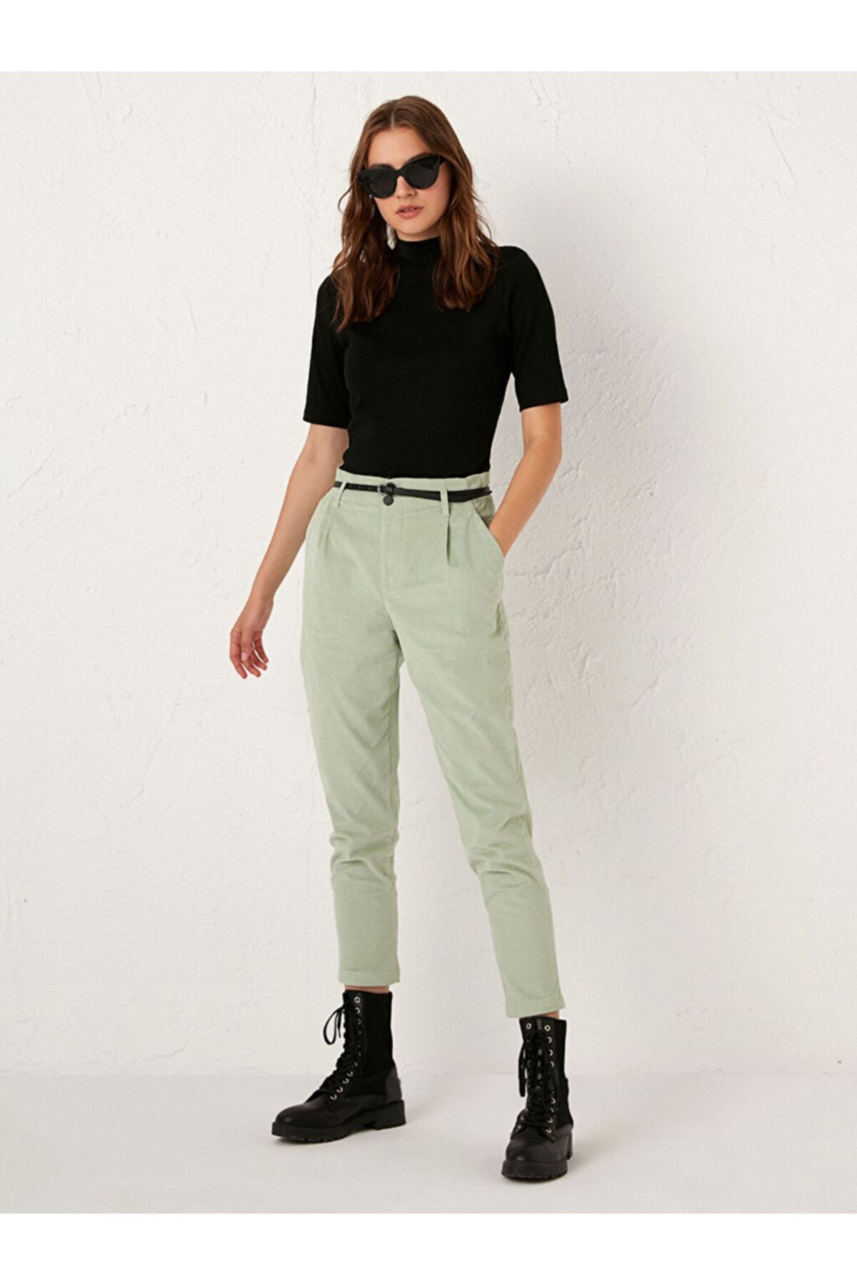 MODASMA Beli Kemerli Havuç Pantolon