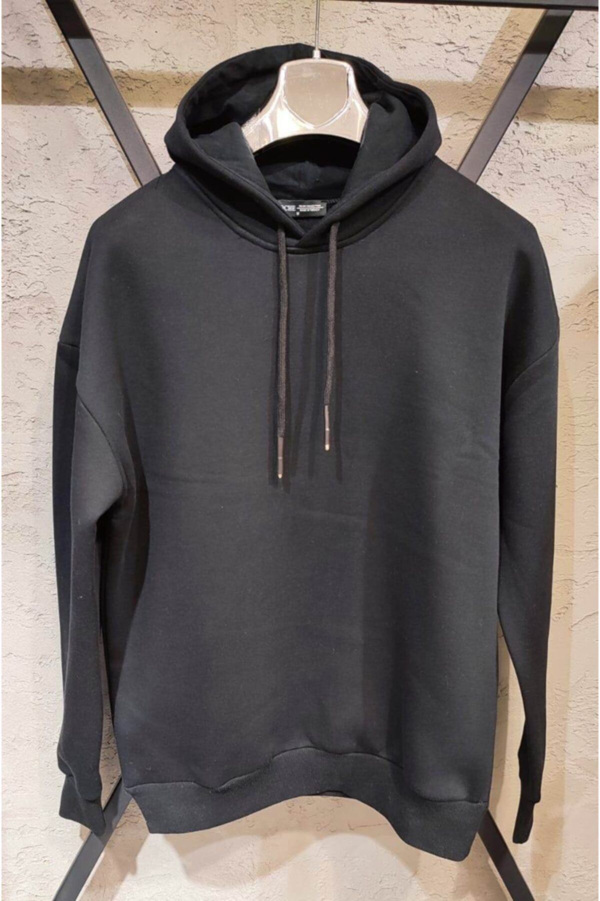 EK's TREND Kadın Siyah Kapüşonlu Pamuklu Hamile Sweatshirt