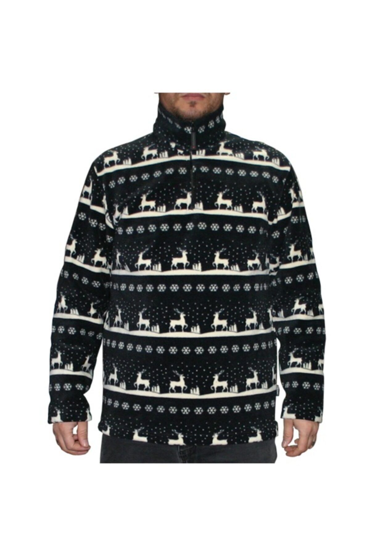 Toptanmagza Unisex Fermuarlı Polar Sweatshirt