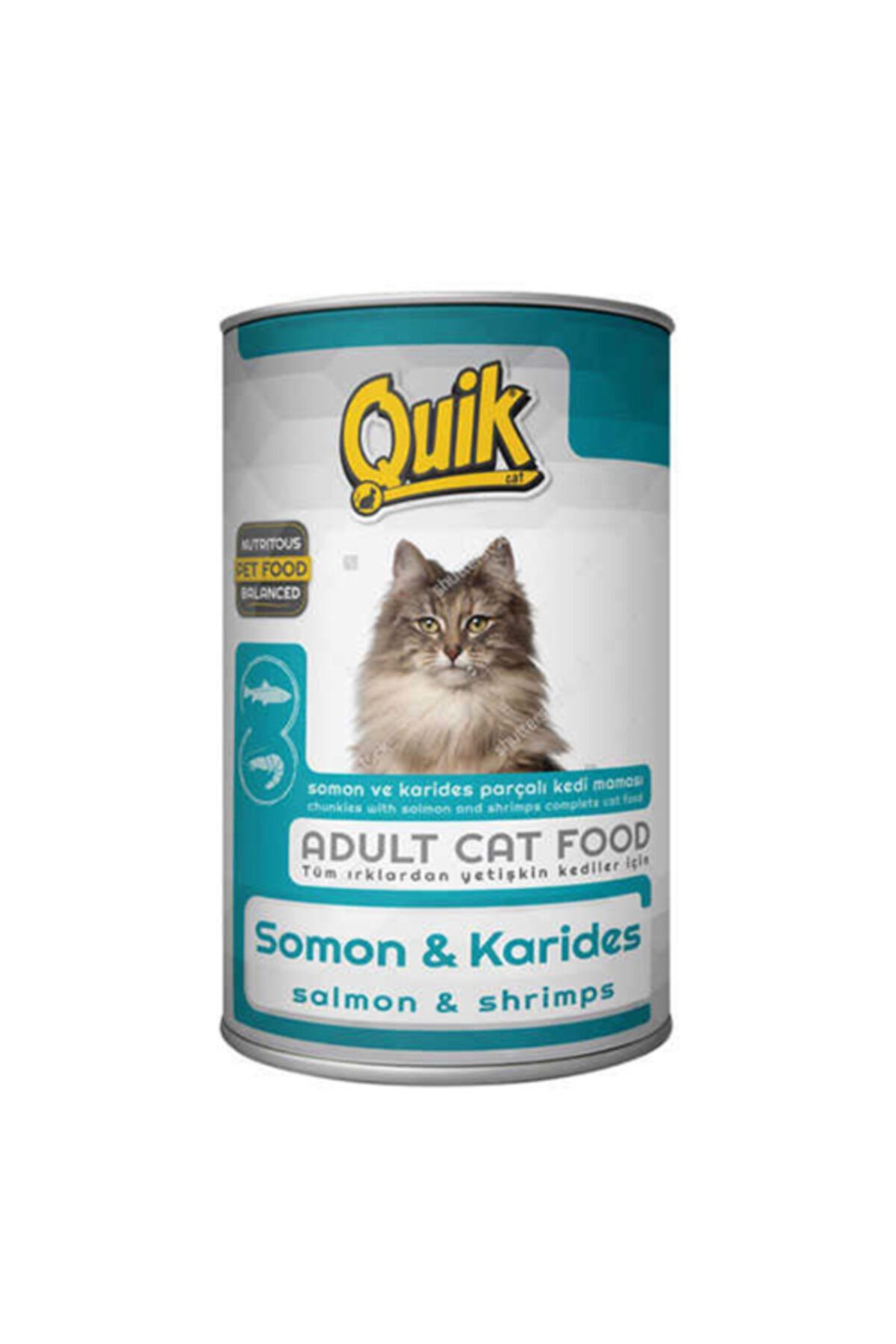 Quik Somon Ve Karidesli Kedi Konservesi 415 gr 12 Adet