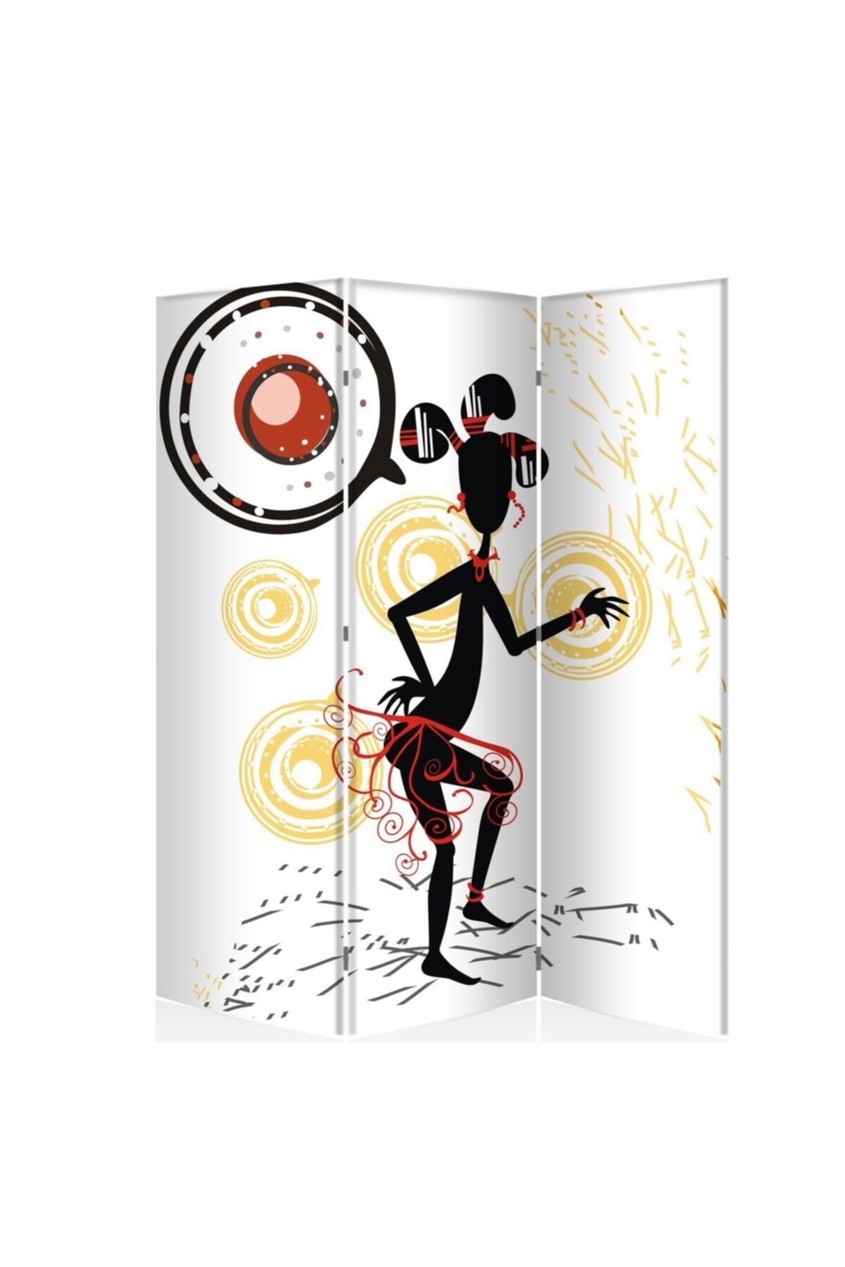 DECOBRITISH Sıadeko 3 Kanatlı Tekerlekli Paravan