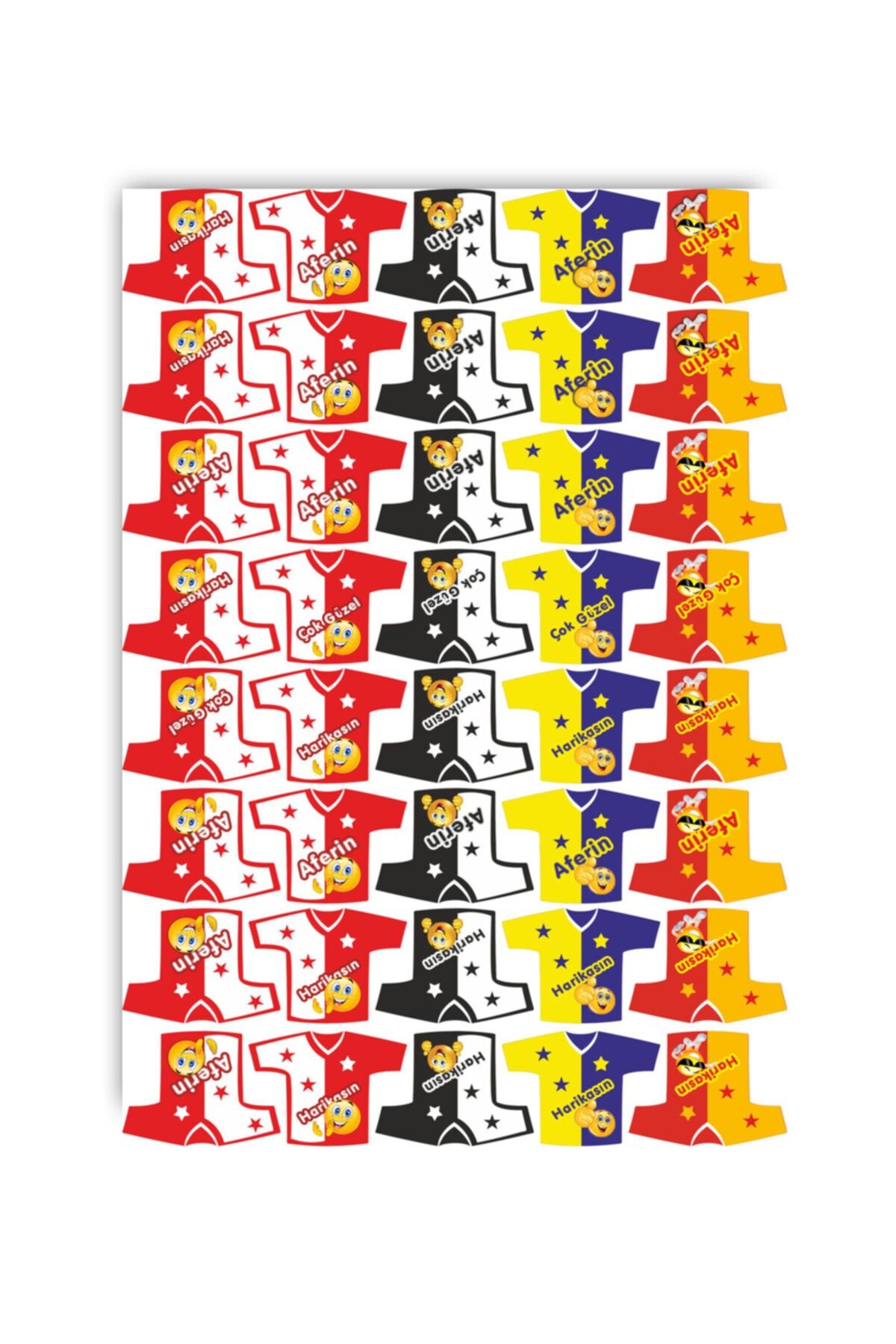 Baskı Life Takım Renkleri Ödev Etiket Sticker Öğretmen Aferin Harikasın Etiket 160 Adet