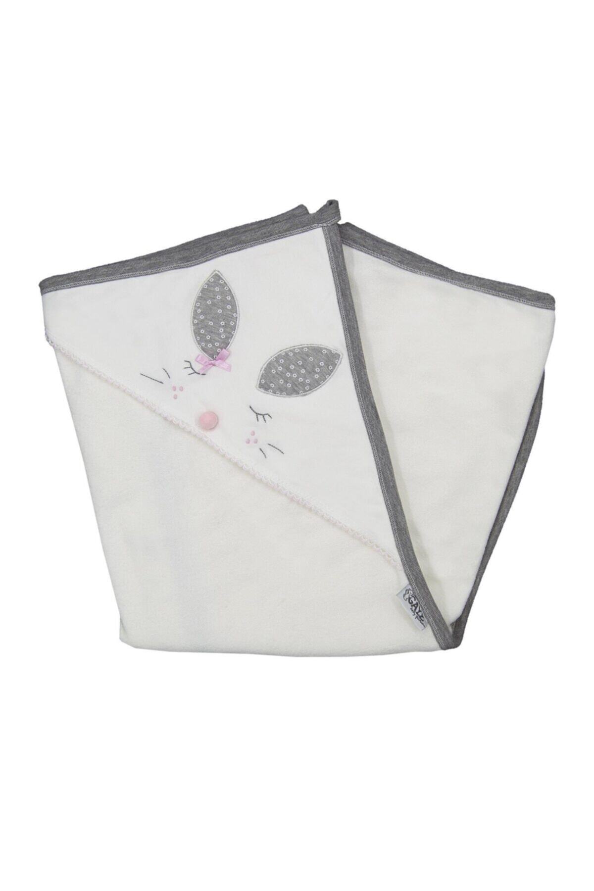 Gaye Bebe Unisex Bebek Gri Banyo Havlusu 937
