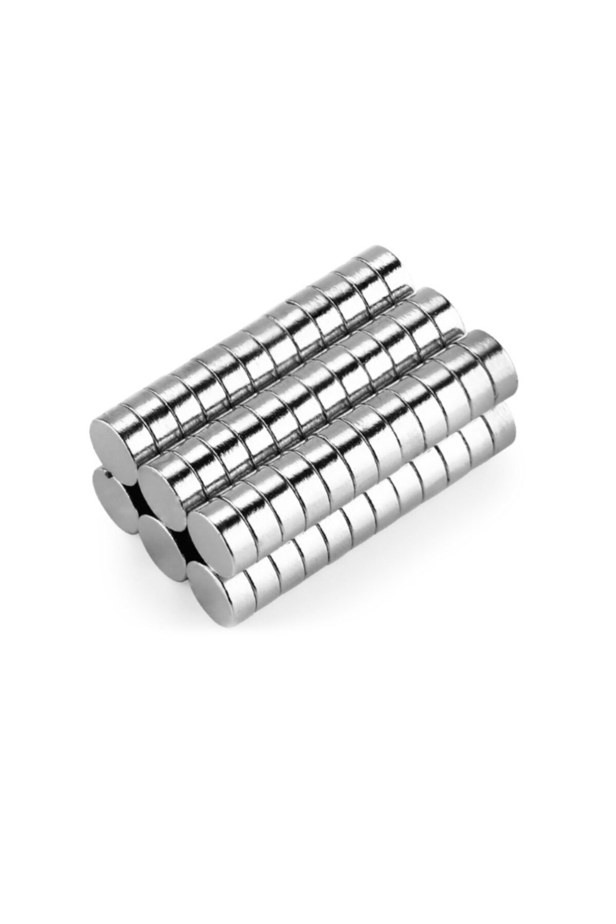 Mıknatıs Market 50 Adet 7x2 Mm Yuvarlak Güçlü Neodyum Mıknatıs (çap 7 Mm Kalınlık 2 Mm)