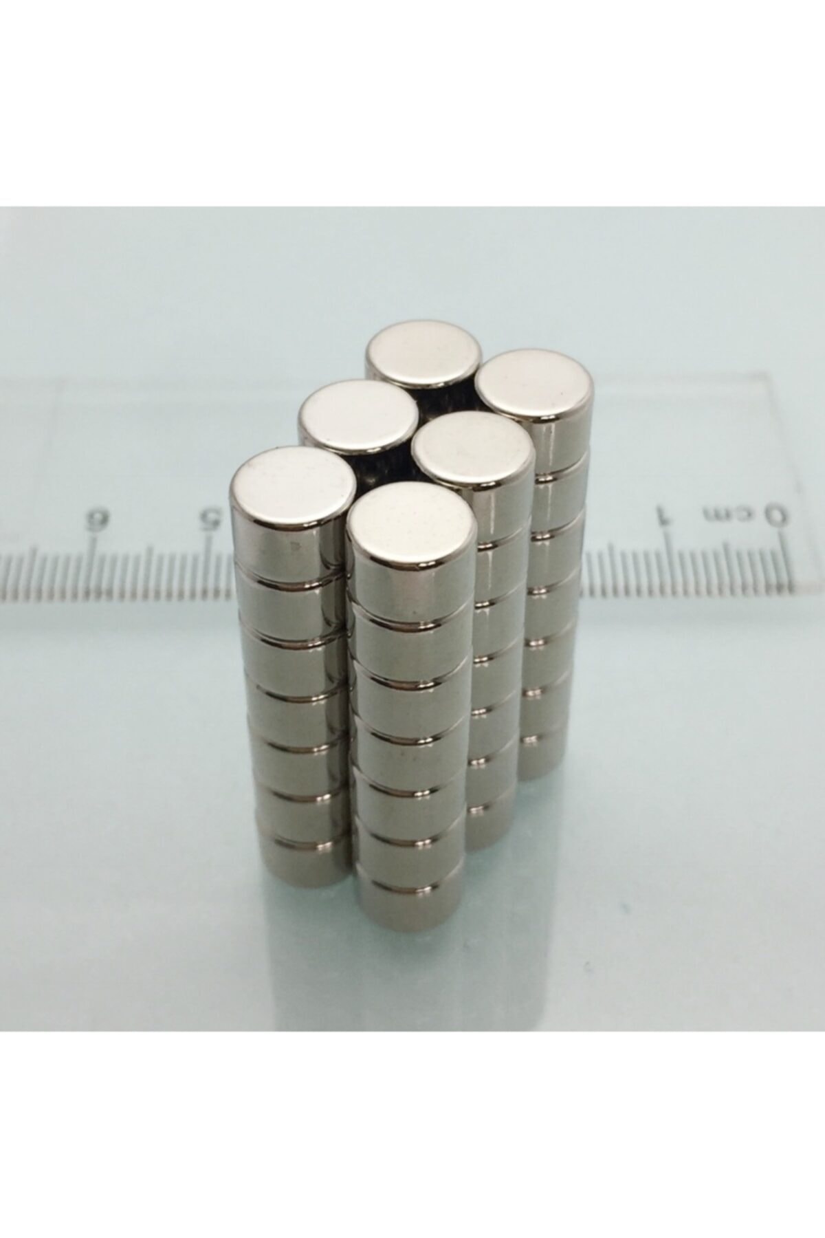Mıknatıs Market 20 Adet 8x5 mm Yuvarlak Güçlü Neodyum Mıknatıs