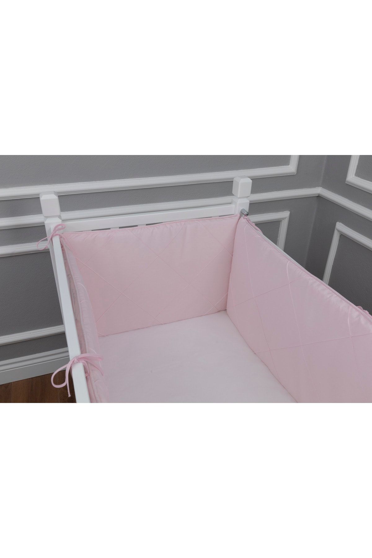 MAYA BABY Pembe Klasik Yan Koruma Seti 4 Parça 70x140