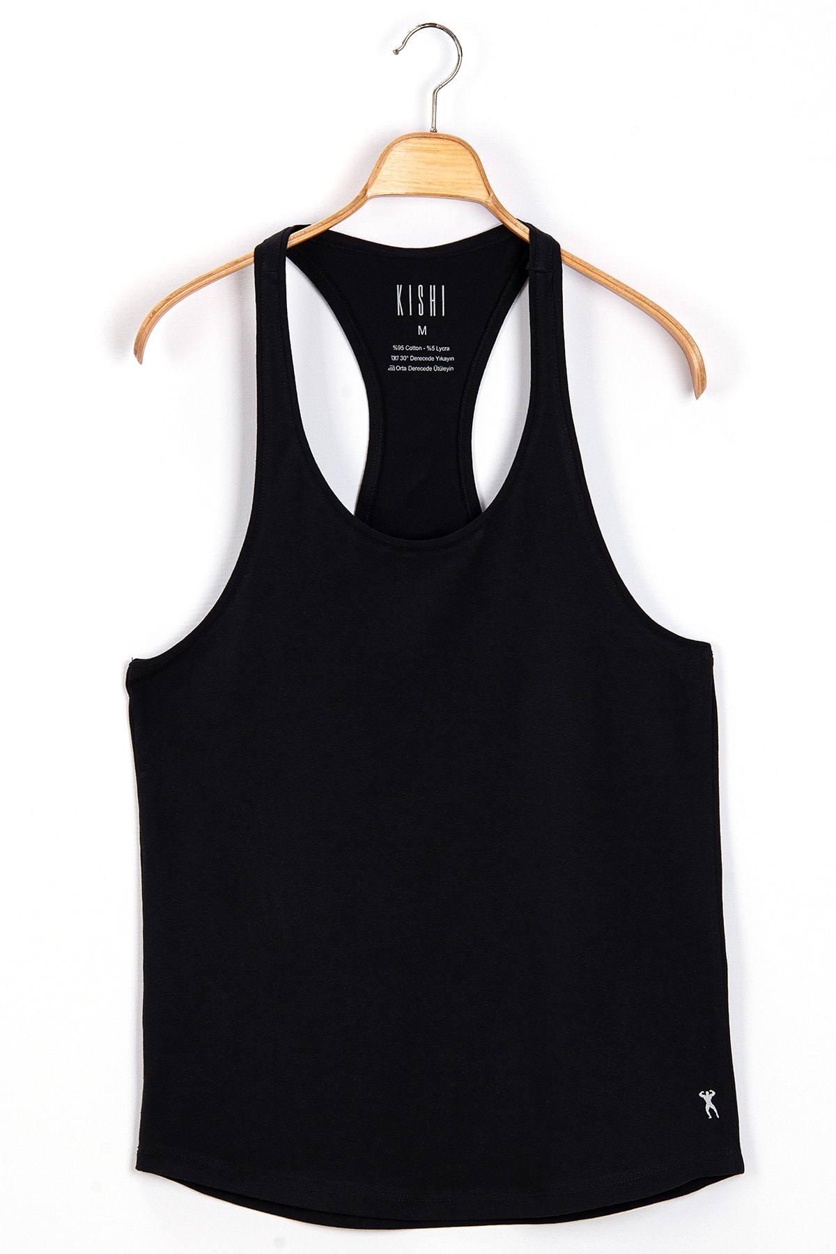 Kishi Fit Erkek Cavity Sporcu Atleti Siyah