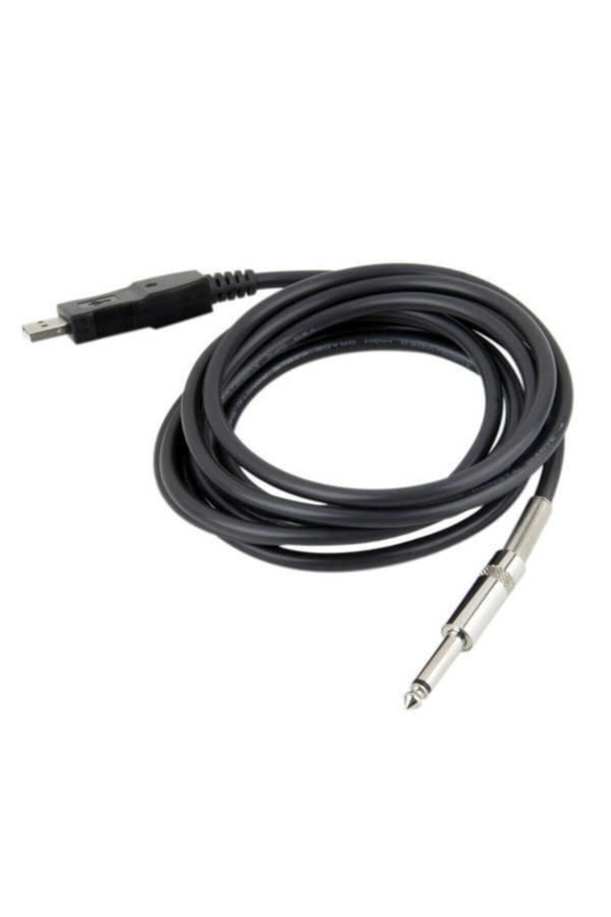 Platoon Usb To 6.3 mm Çivi Jack Gitar Saz Bağlantı Kablosu