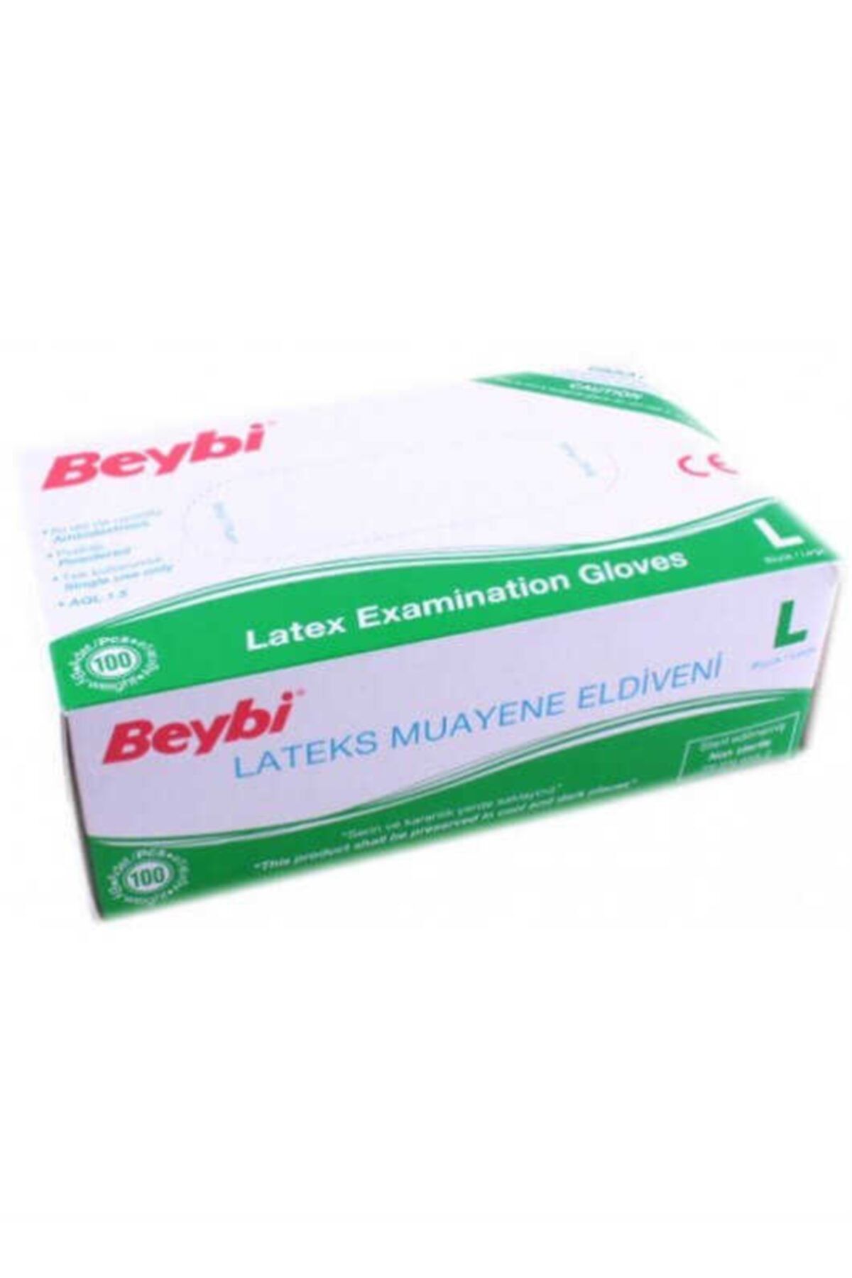 Beybi Latex Pudralı Eldiven Large 100'lü
