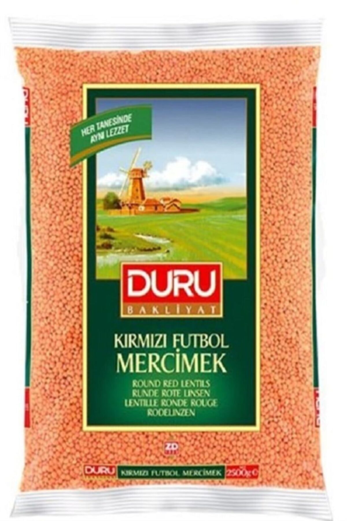 Duru Yerli Kırmızı Futbol Mercimek 2500 Gr