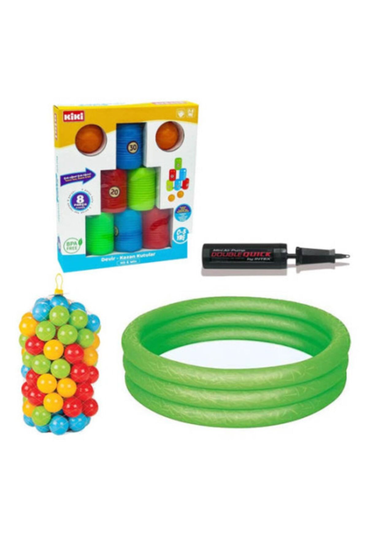 BESTWAY 122 Cm X 25 Cm Havuz+100 Lü Top + Devir-kazan Kutular Ve El Pompası