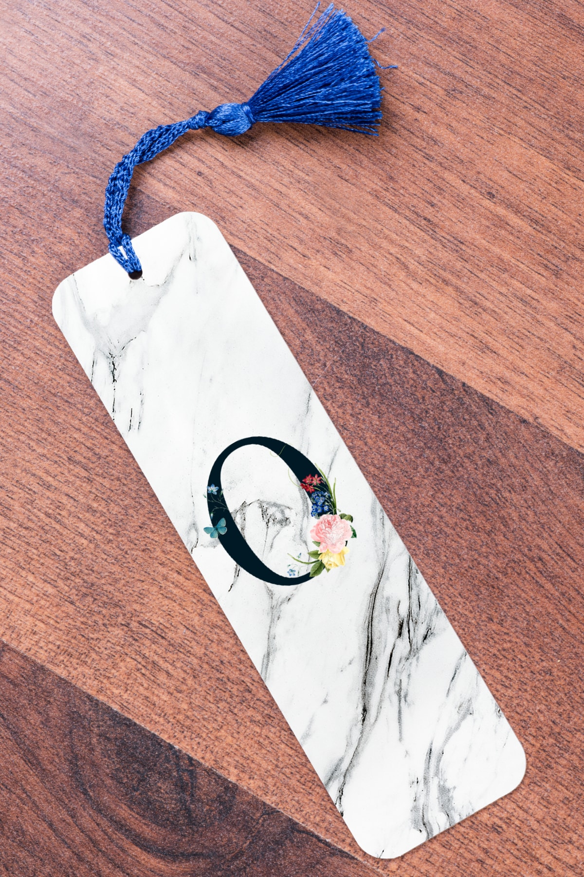 Procity O Harfi Beyaz Mermer Metal Kitap Ayracı