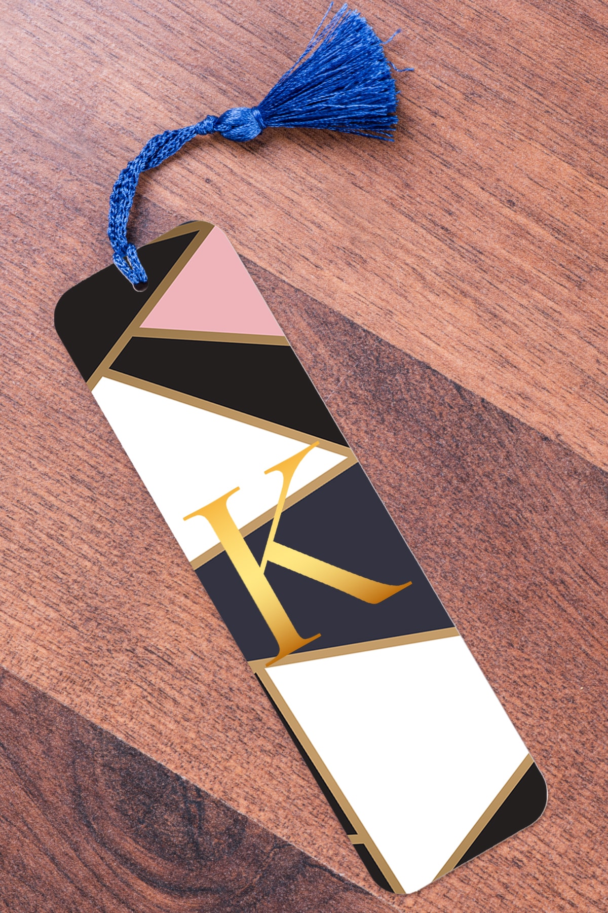 Procity K Harfi Geometrik Tasarım Metal Kitap Ayracı