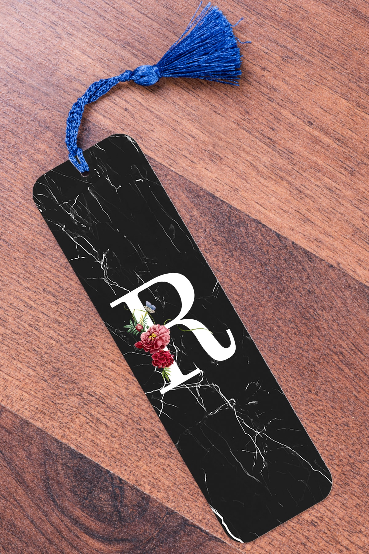 Procity R Harfi Siyah Mermer Metal Kitap Ayracı