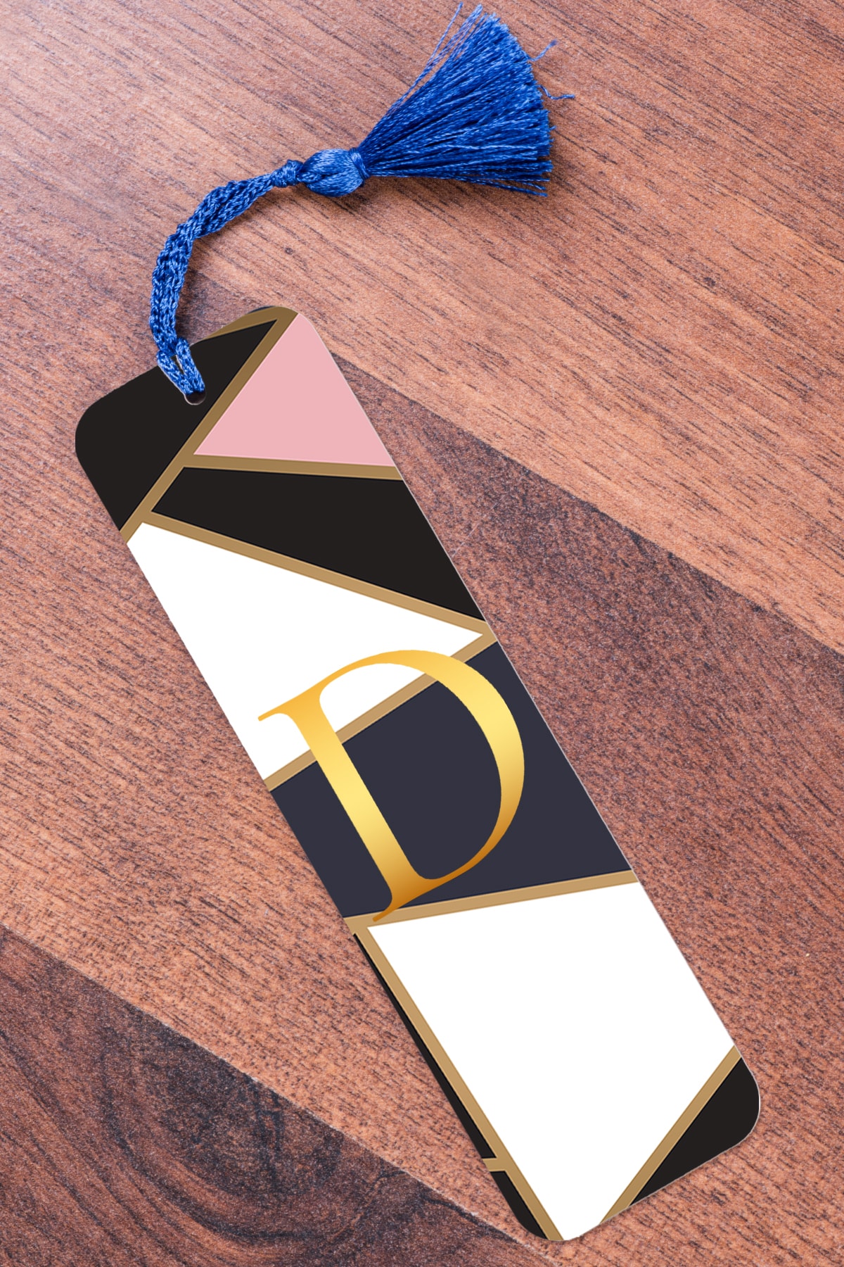 Procity D Harfi Geometrik Tasarım Metal Kitap Ayracı