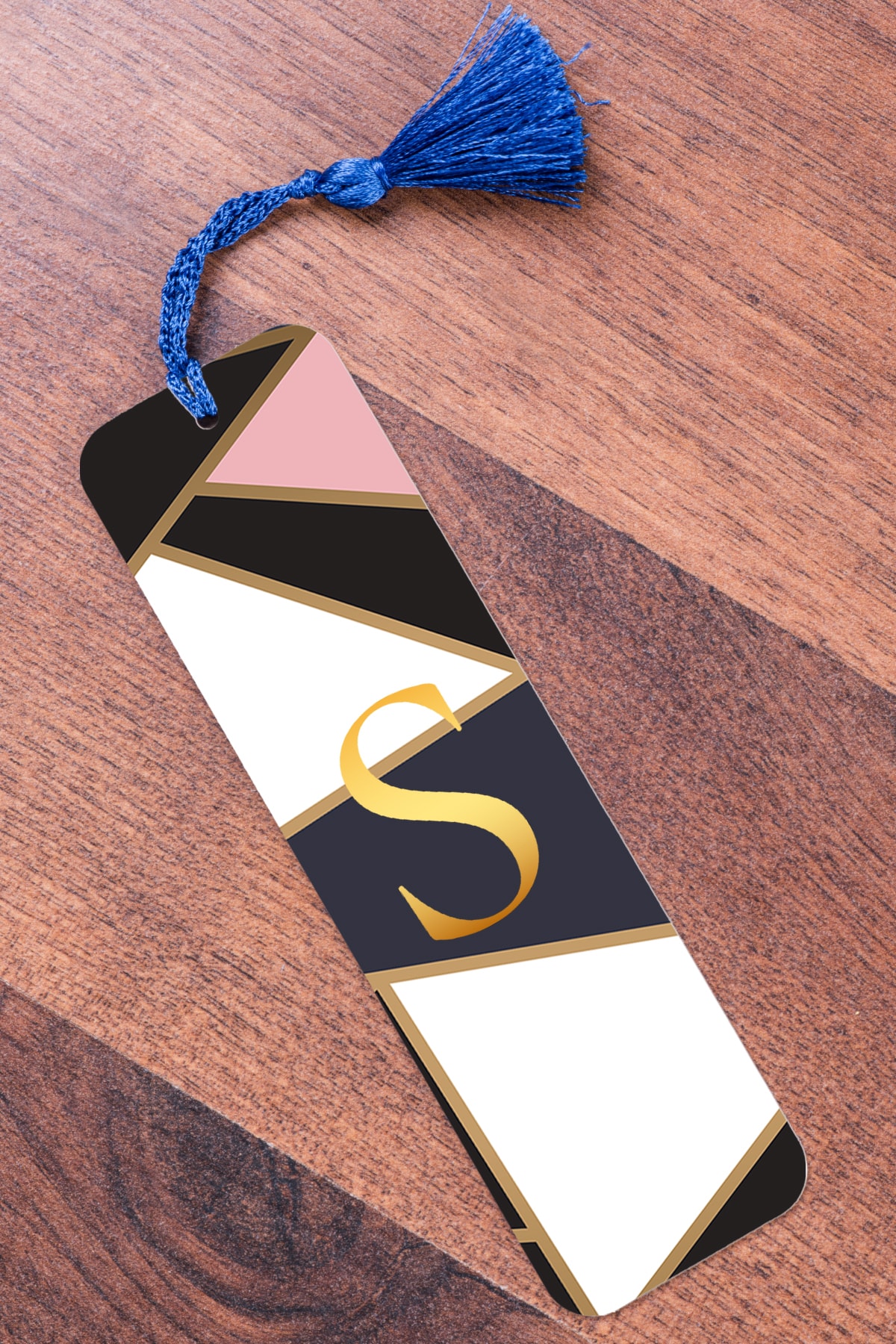 Procity S Harfi Geometrik Tasarım Metal Kitap Ayracı