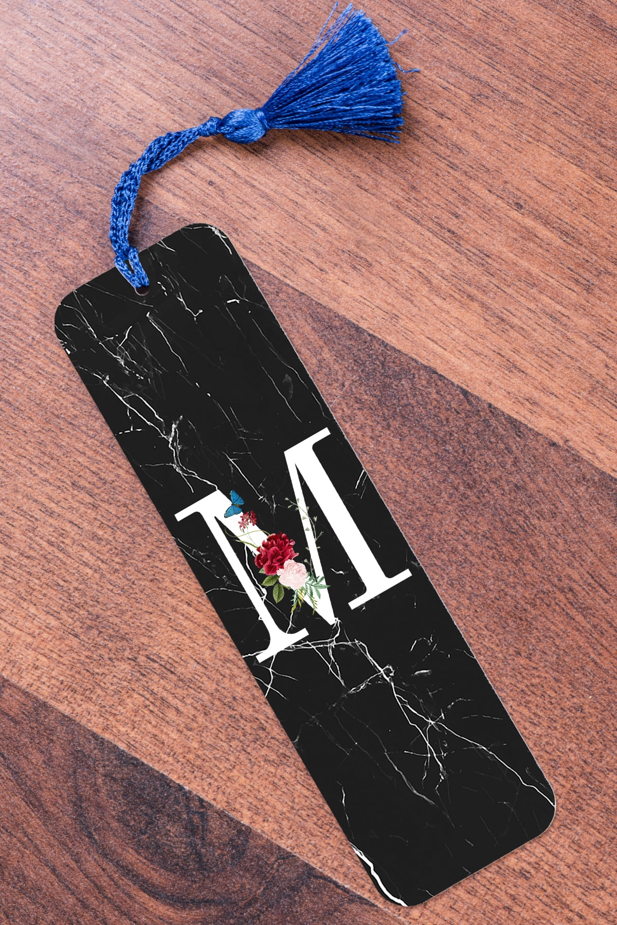 Procity M Harfi Siyah Mermer Metal Kitap Ayracı