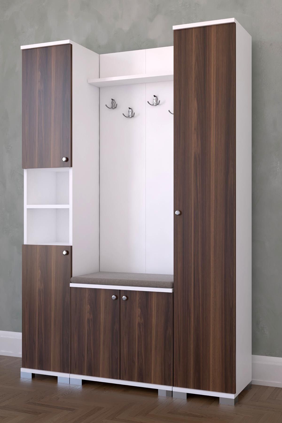 KAHRAMAN 35 YAPI MARKET Vestiyer Alaçatı Portmanto Ceviz