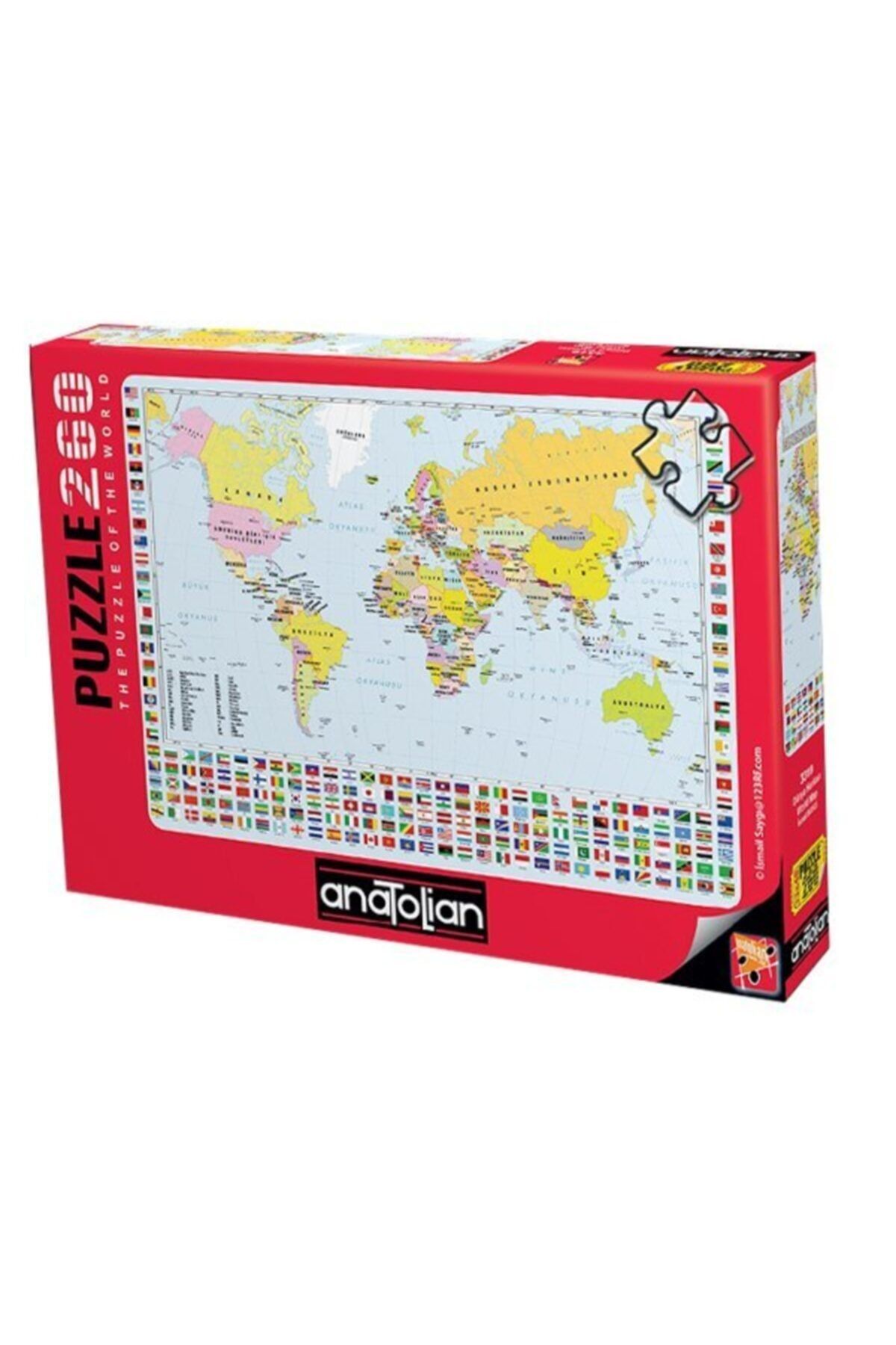 Anatolian Puzzle 3319 Dünya Haritası / World Map Puzzle 260pcs / Anatolian