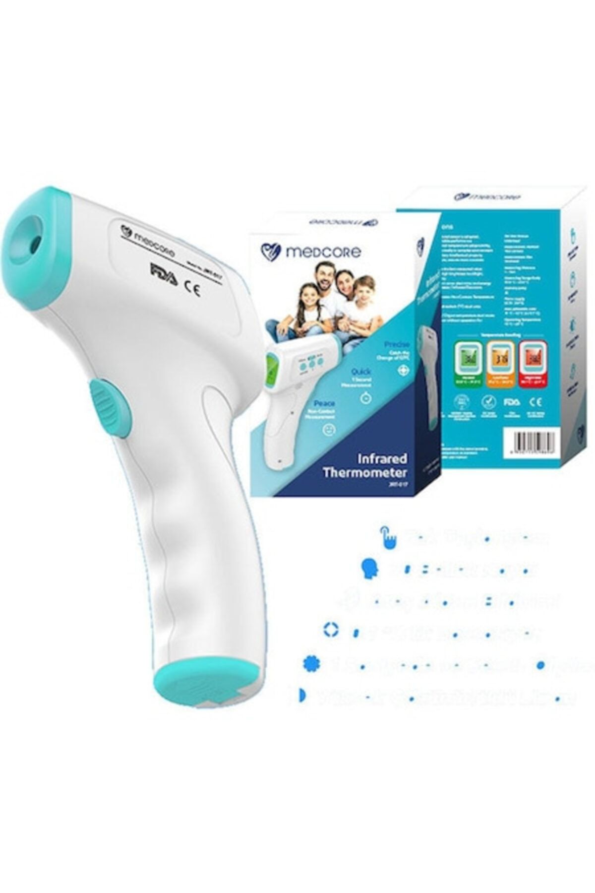 Medcore Temassız Ateş Ölçer Jrt-017