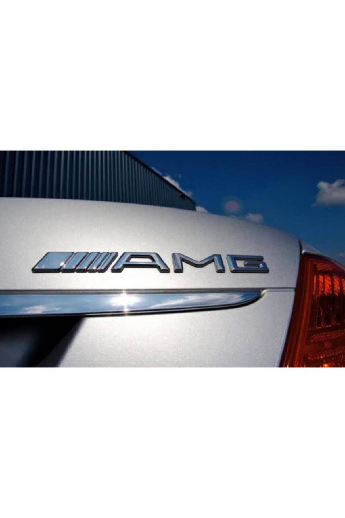 AÇIK OTOMOTİV Mercedes Amg Bagaj Üzeri Amg Arması Logosu 3d Krom Renk