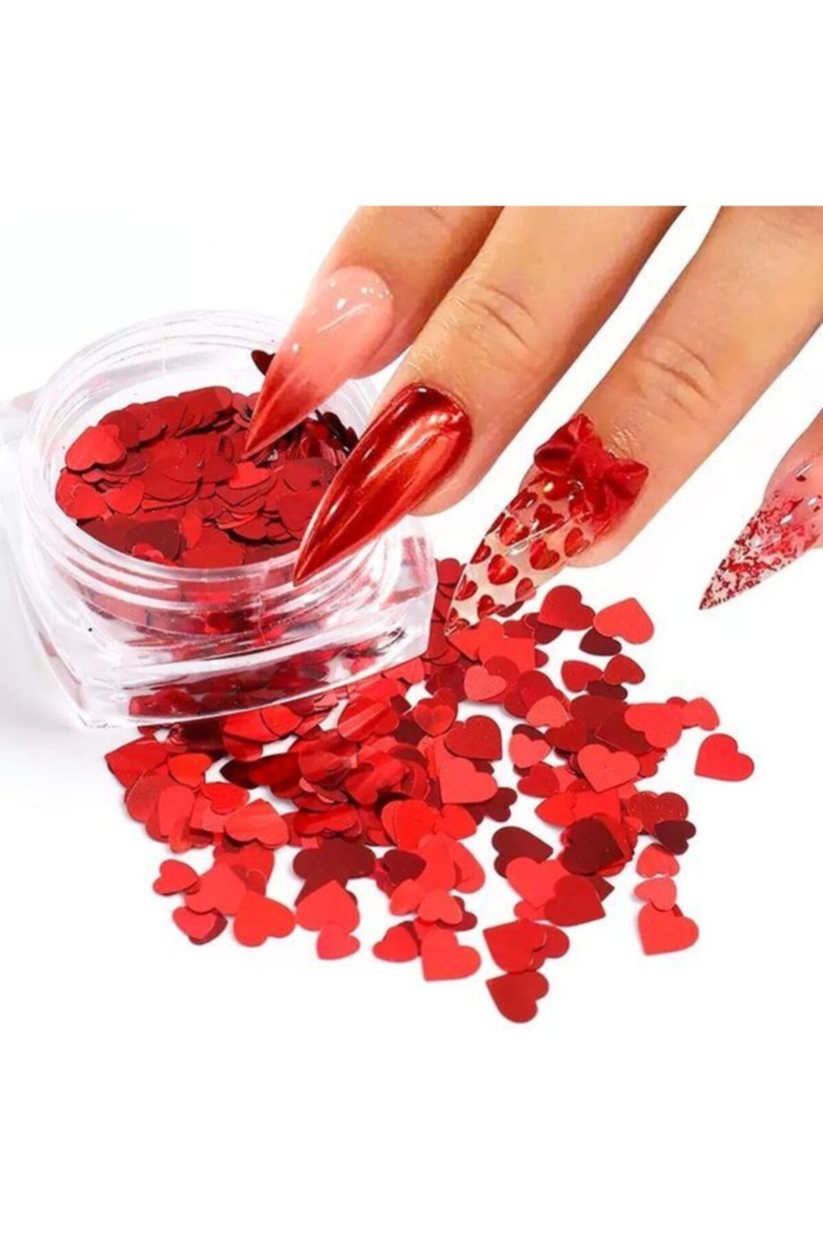 NailShop Tırnak Kalp Süsleme