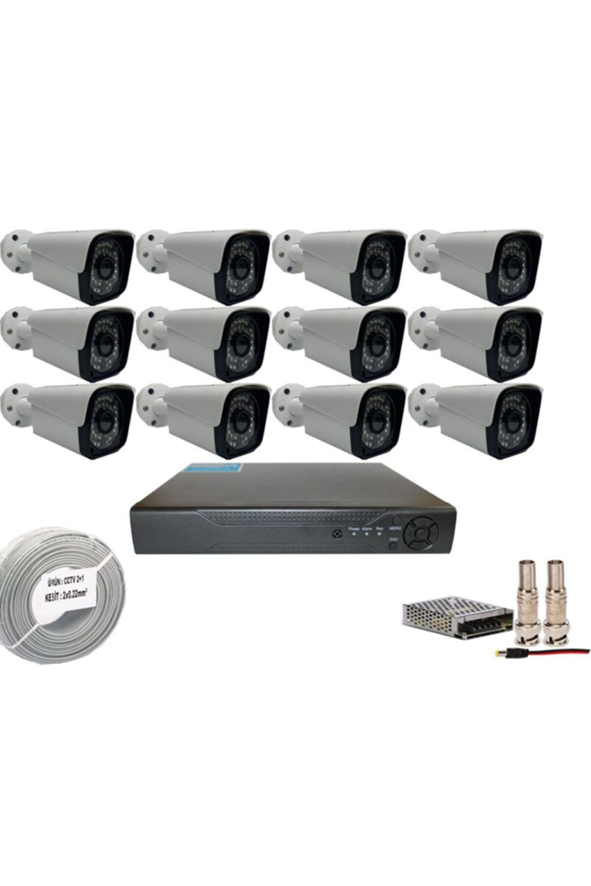 PROMISE 12 Kameralı Set 5 Mp Ahd Sistem 1440p Gece Görüşlü Kamera Sistemi