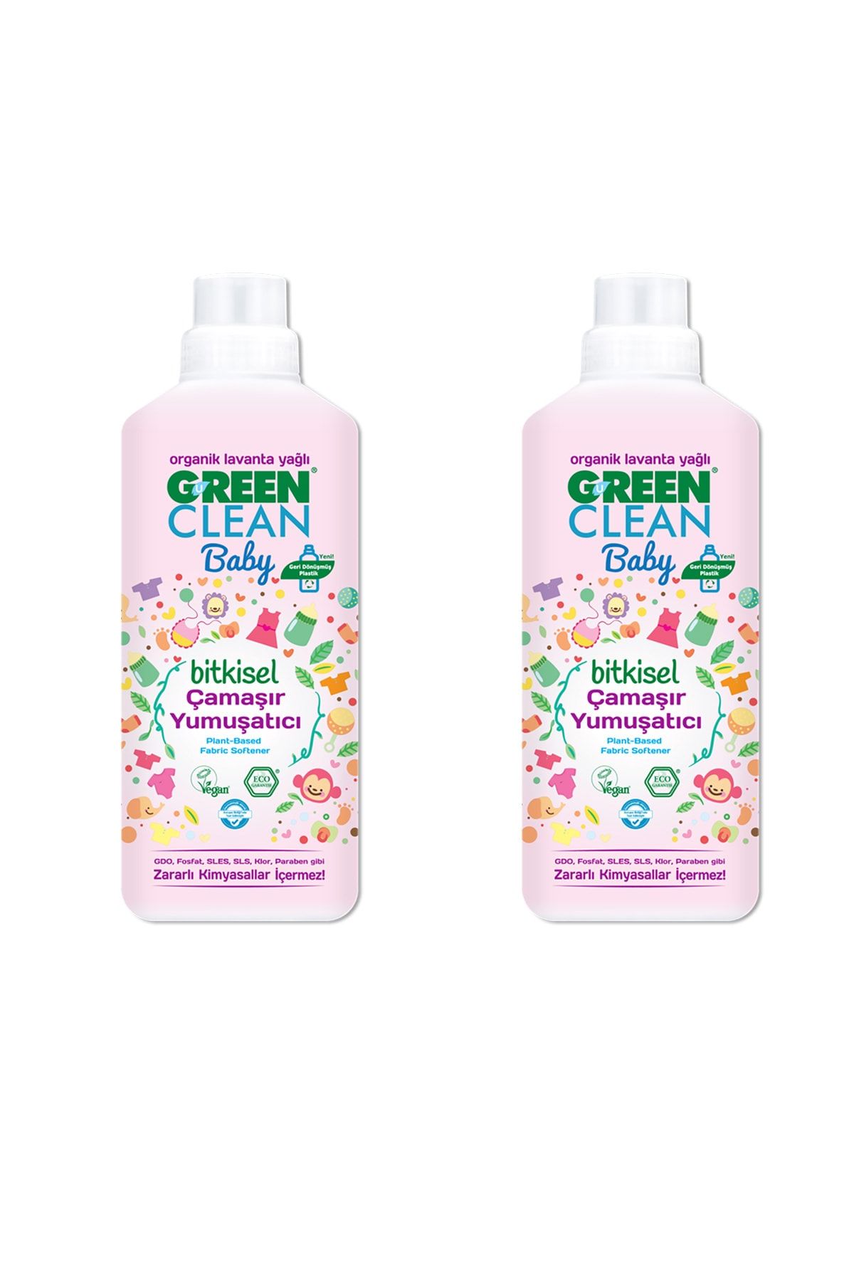 Green Clean Organik Lavanta Yağlı Baby Bitkisel Yumuşatıcı 1000 Ml 2'li