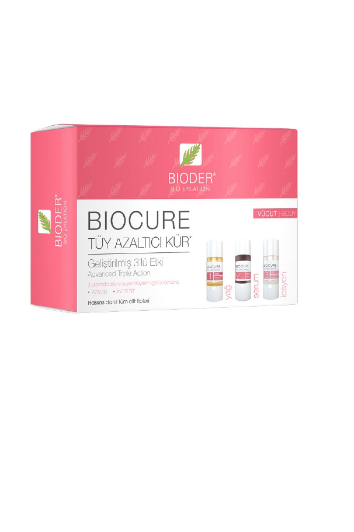 Bioder Tüy Azaltıcı Kür 3'lü Etki 3 x 10 ml Vücut Için