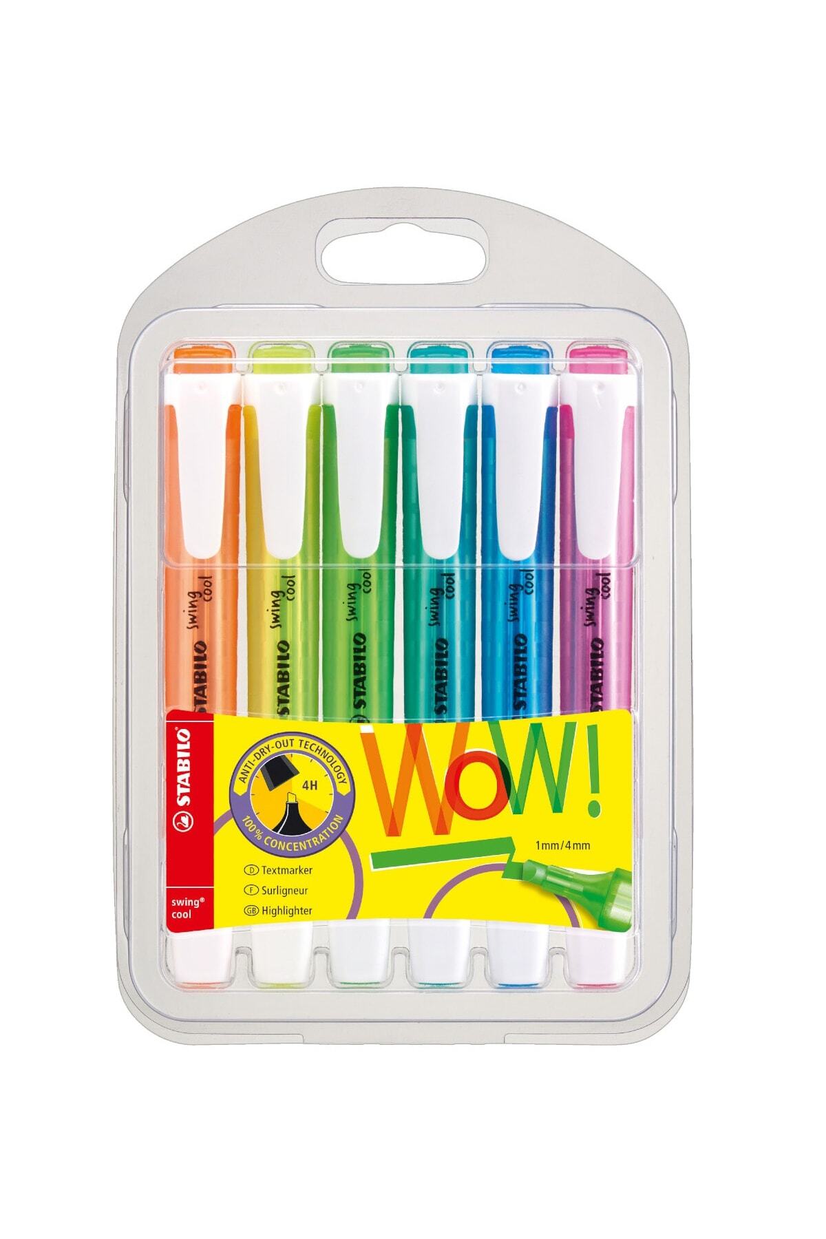 Stabilo Swing Cool 6'lı Neon Fosforlu Kalem Seti
